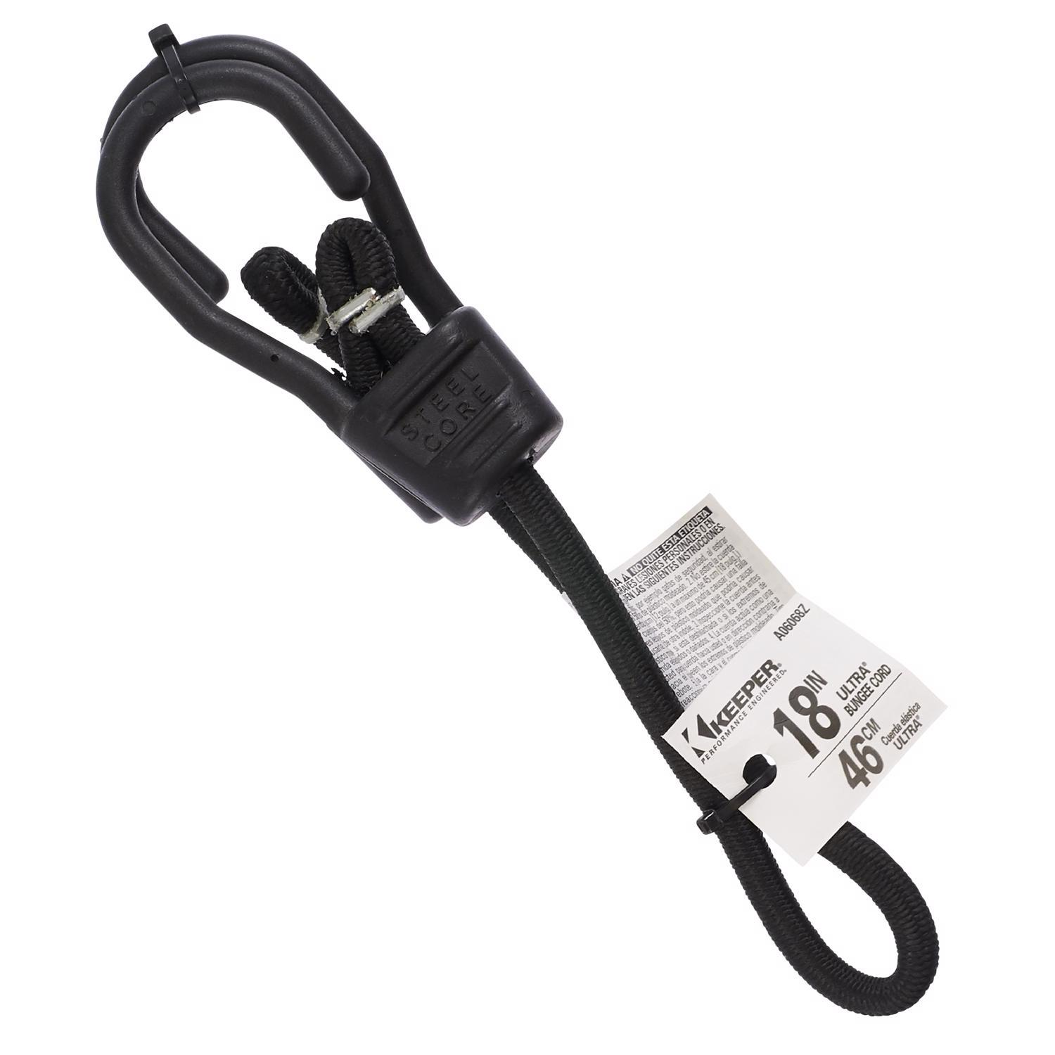 Keeper Black Bungee Cord 18 in. L X 0.315 in. 1 pk
