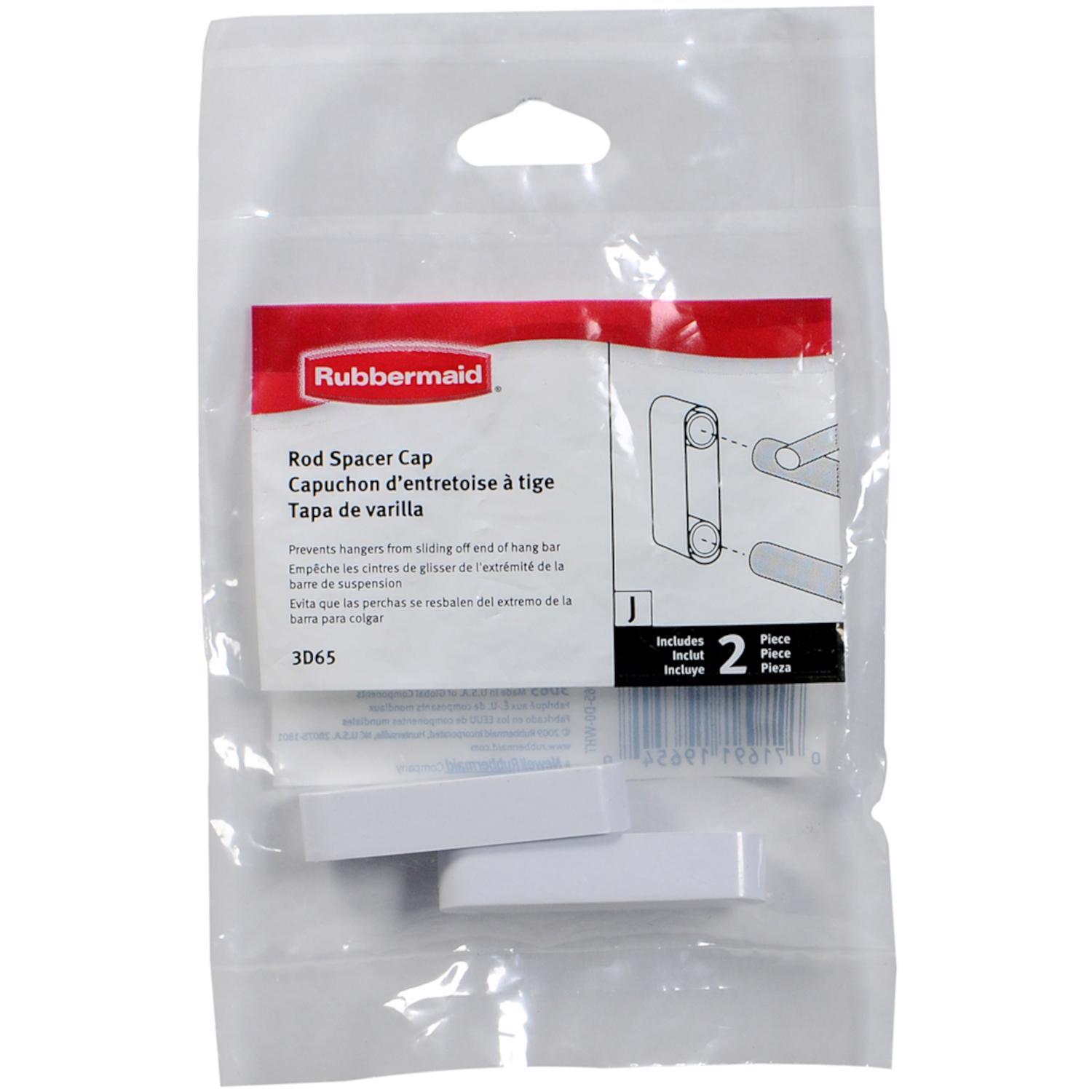 Rubbermaid 6.8 in. H X 4.5 in. W X.5 in. L Plastic Rod Spacer Cap