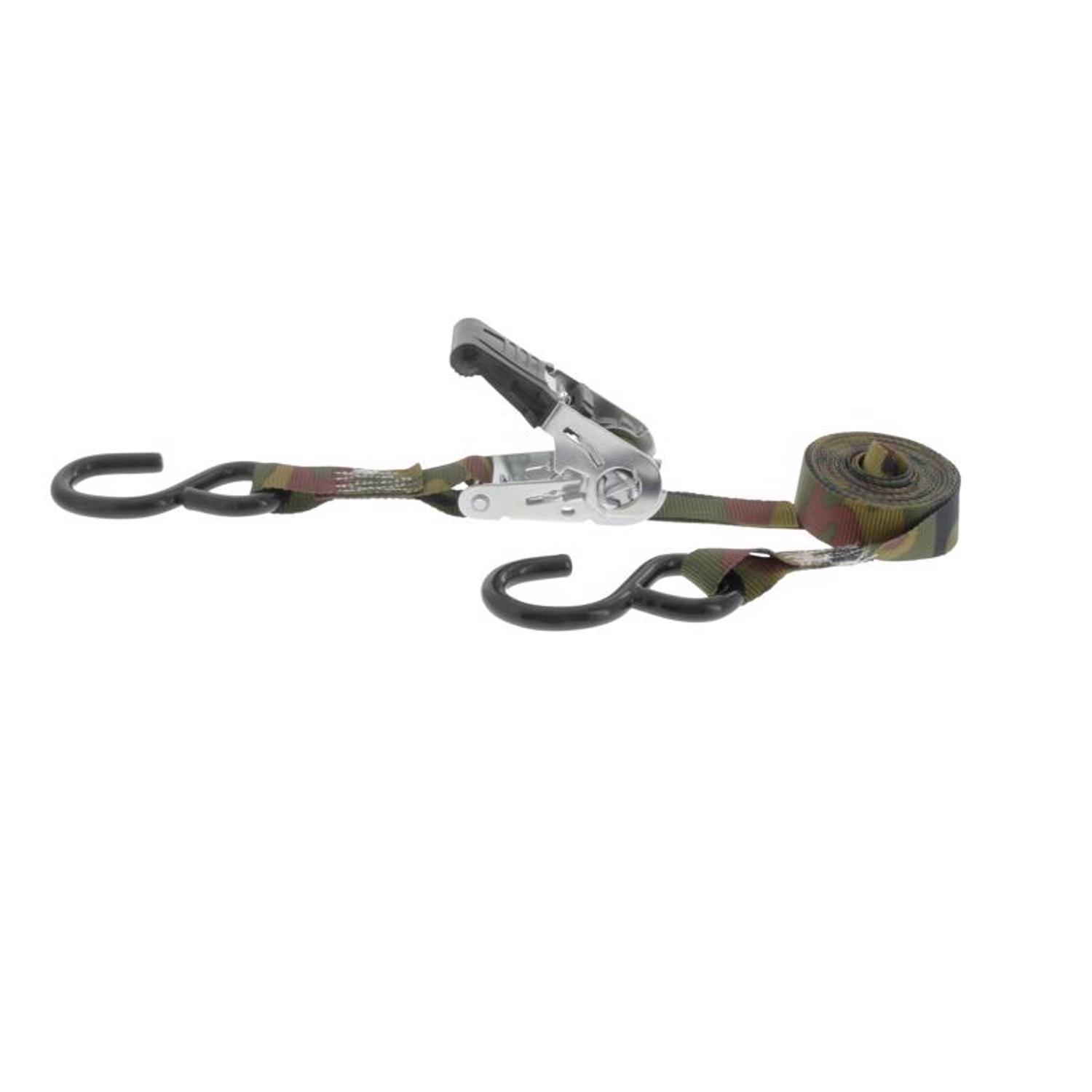 Keeper 1 in. W X 12 ft. L Camo Tie Down w/Ratchet 500 lb 2 pk