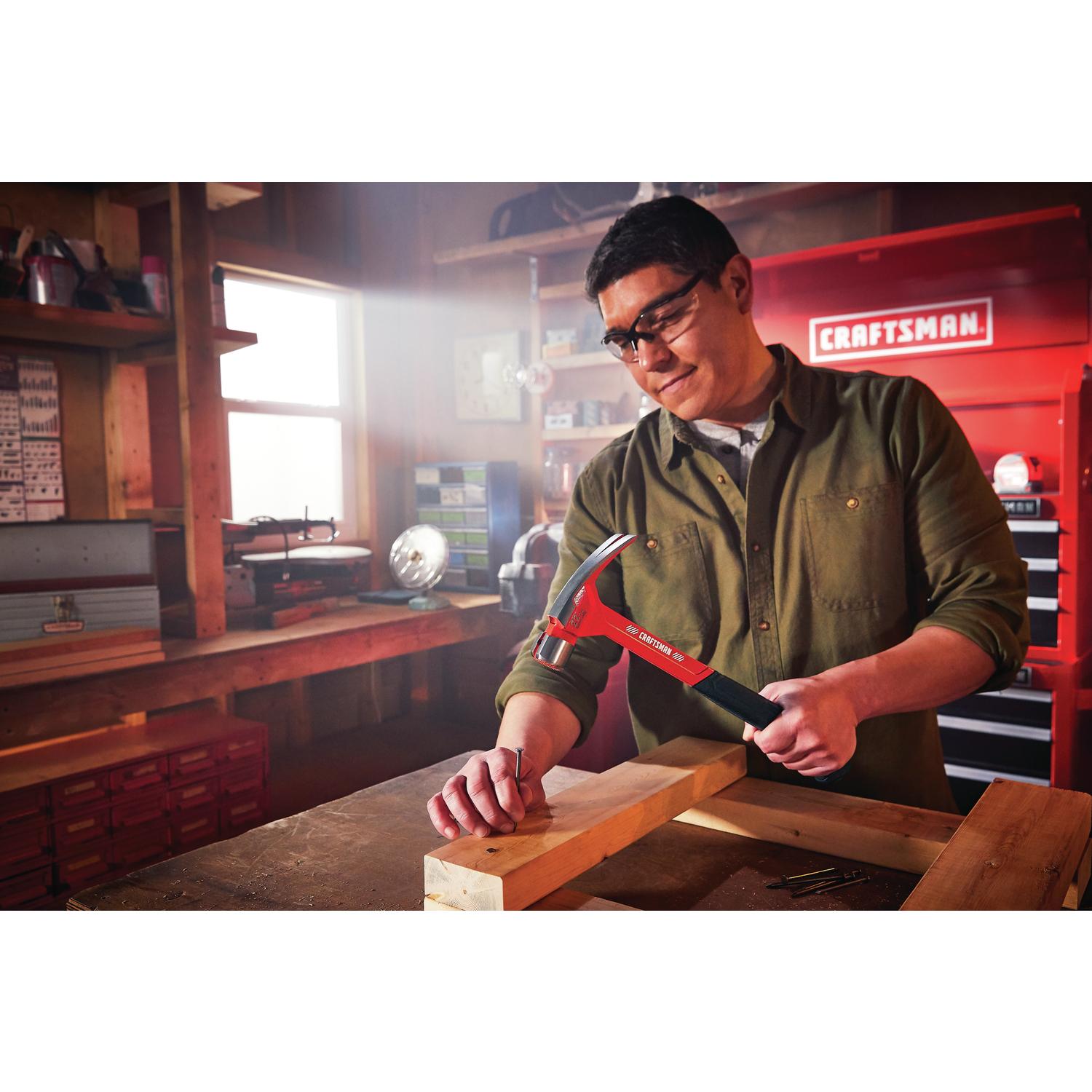 CRAFTSMAN 20 oz Smooth Face Claw Hammer 7.75 in. Steel Handle