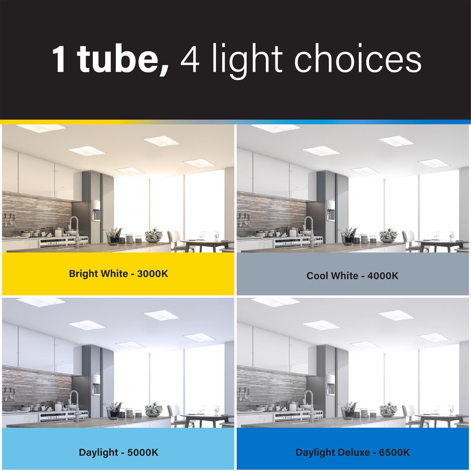 Feit T8 Color Selectable 48 in. G13 Linear Led Linear Lamp 32 Watt Equivalence 2 pk