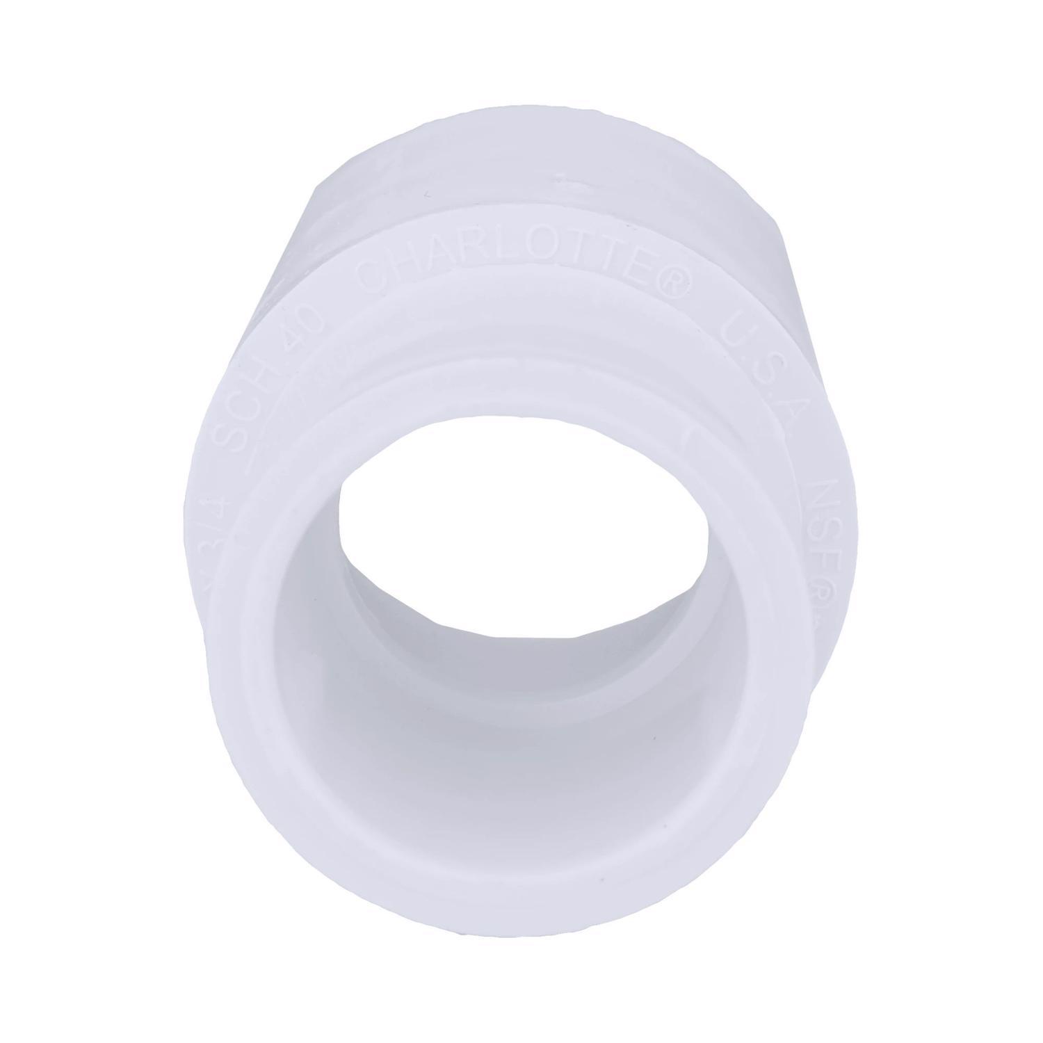 Charlotte Pipe Schedule 40 1 in. Slip X 3/4 in. D Slip PVC Coupling 1 pk