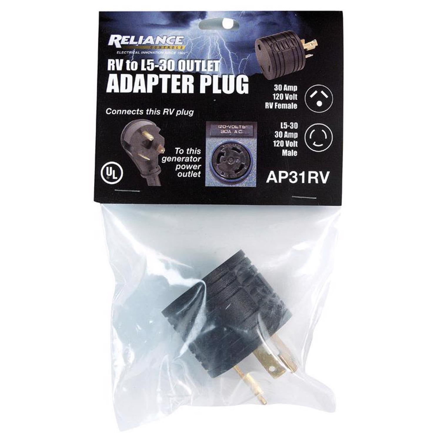 Reliance Controls Commercial And Residential Plastic Curved Blade Adapter L5-30 10 Awg