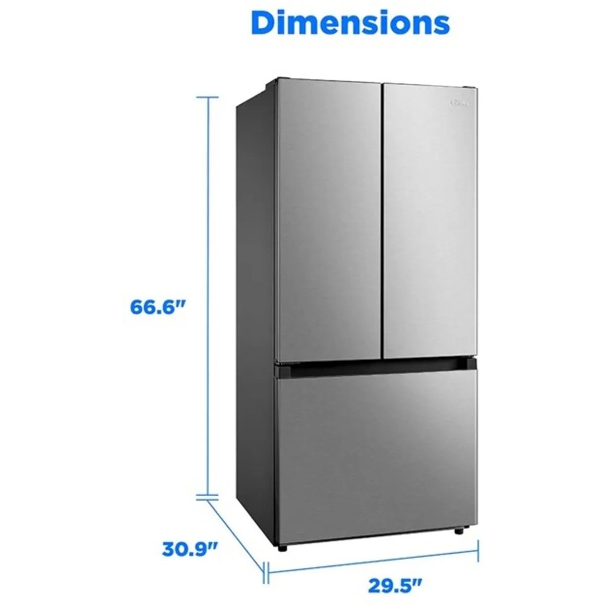 Midea 30 in. Freestanding French Door Refrigerator with 18.4 cu. ft. Capacity