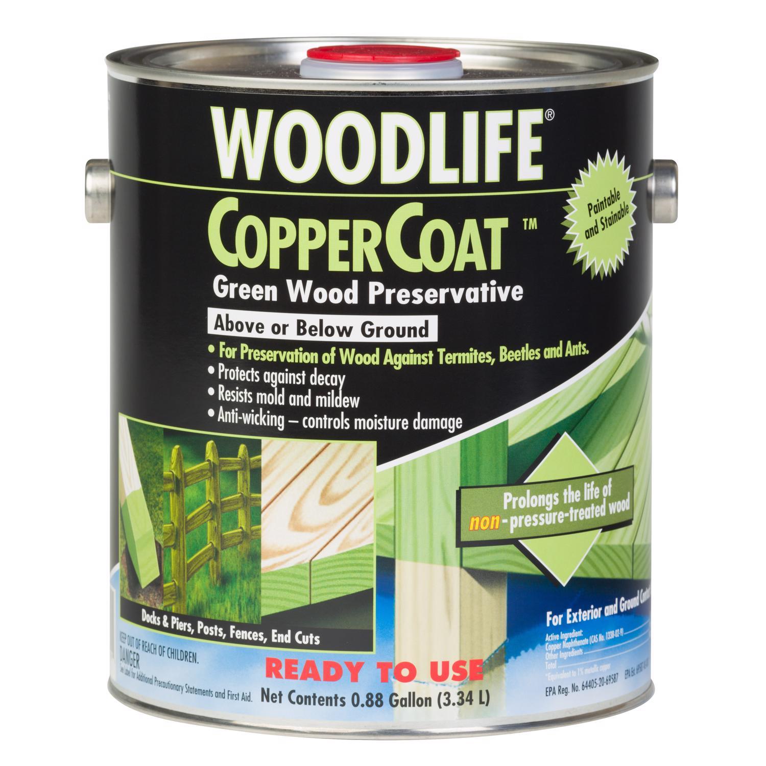 Woodlife Coppercoat Green Semi-Transparent Water-Based Wood Preservative 0.88 gal