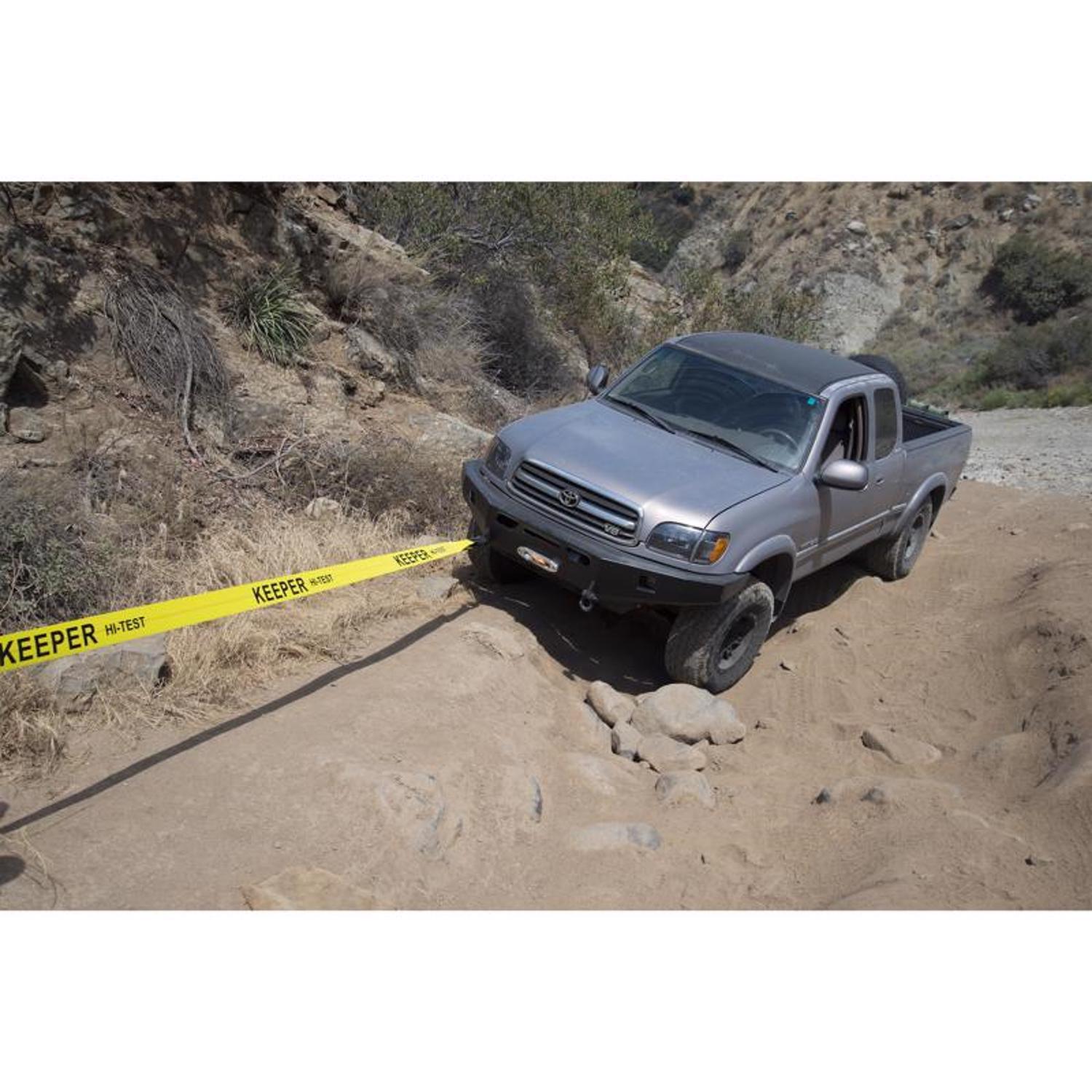 Keeper 2 in. W X 15 ft. L Yellow Tow Strap 5000 lb 1 pk