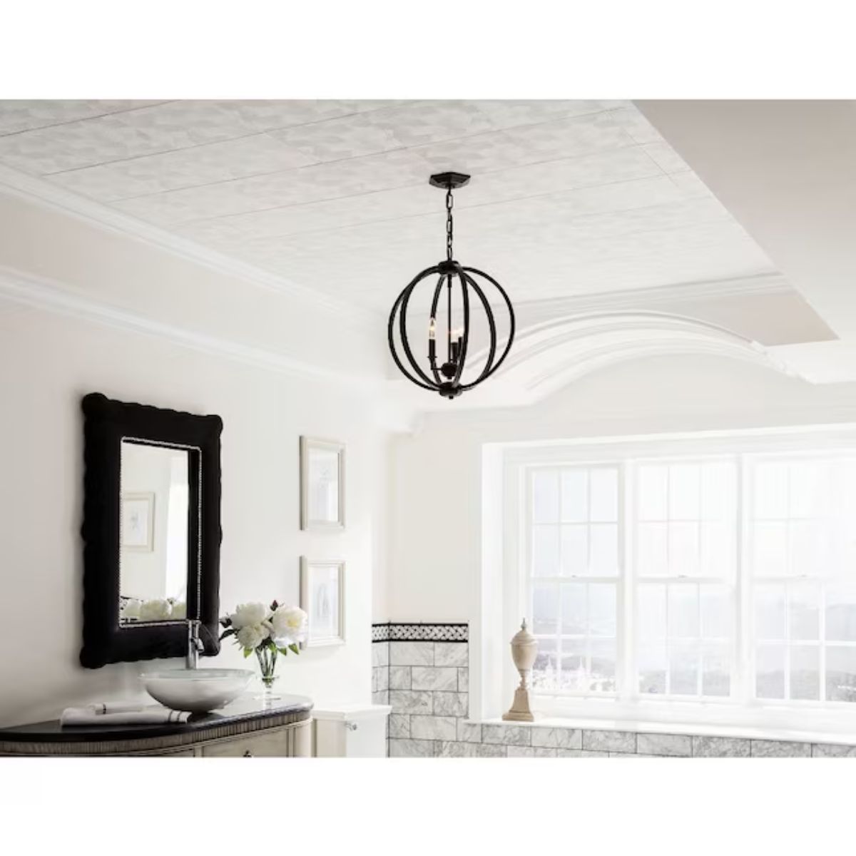Armstrong Ceilings 1-ft. x 1-ft. PINEHURST White Mineral fiber Surface-mount Ceiling Tile