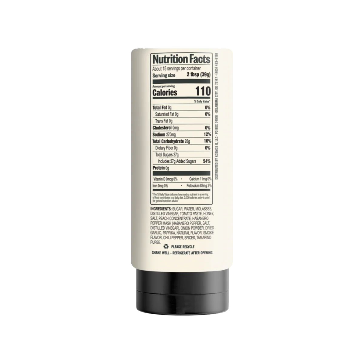 Kosmos Q Peach Habanero BBQ Sauce 21 oz.