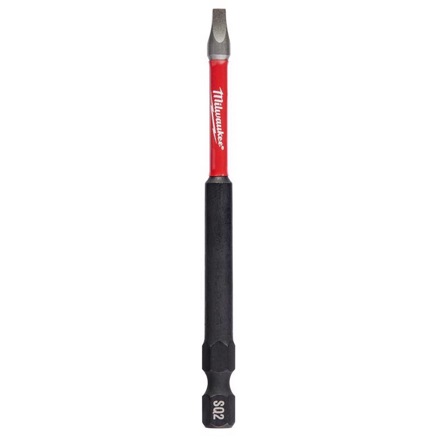 Milwaukee Shockwave Square #2 X 3-1/2 in. L Impact Power Bit Steel 1 pc