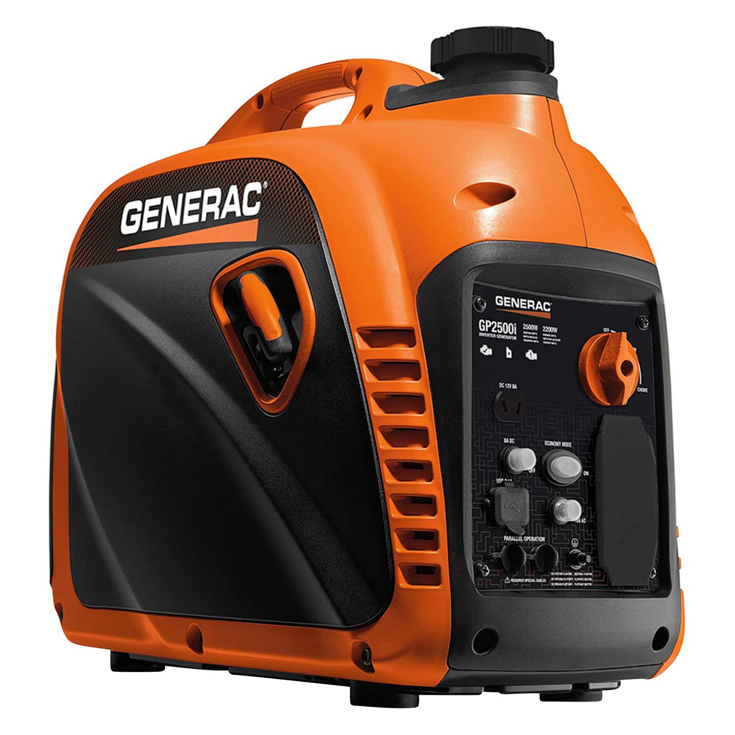 Generac GP Series 2200 W 2500 W 120 V Gasoline Inverter Inverter Generator