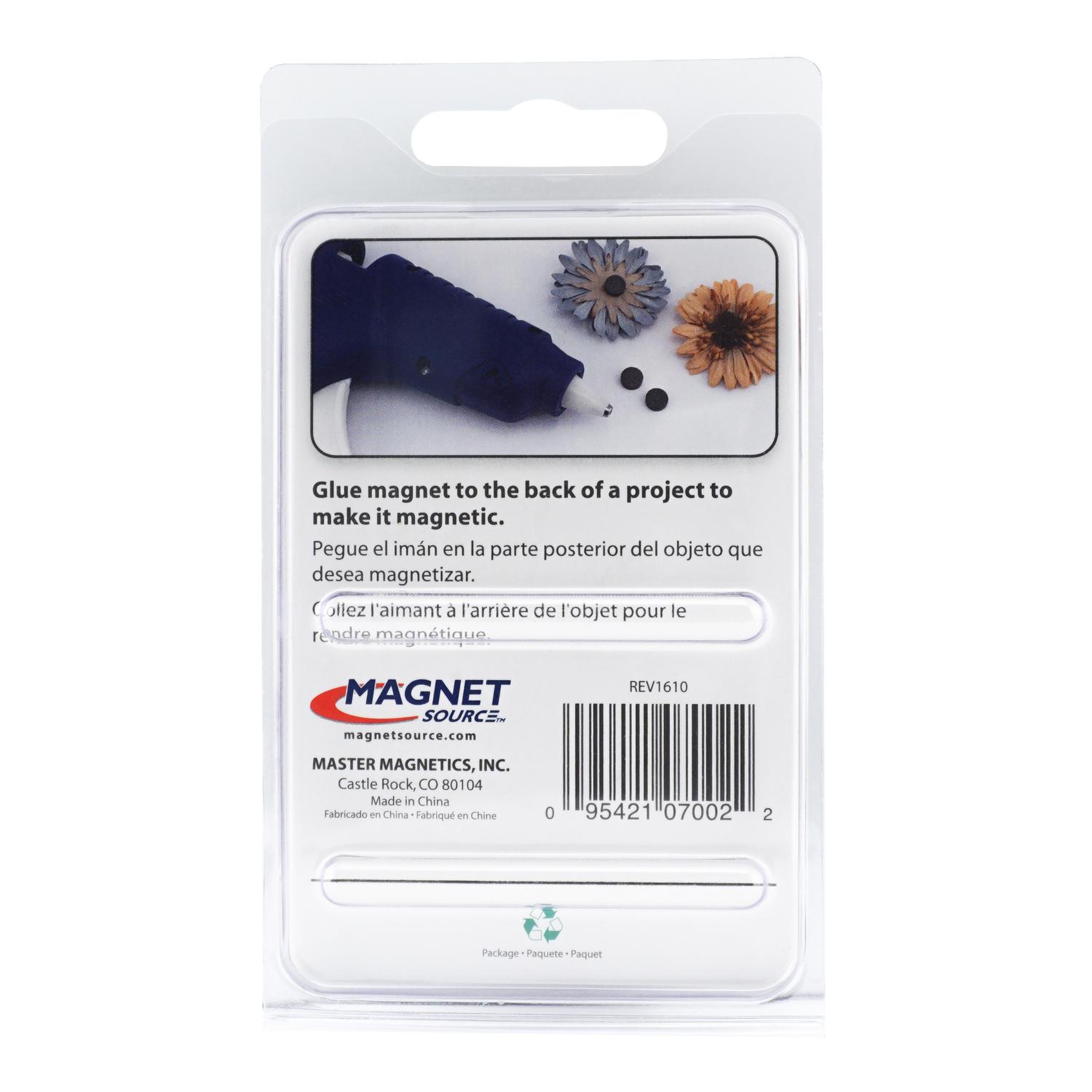 Magnet Source.187 in. L X.5 in. W Black Disc Magnets 0.5 lb. pull 10 pc