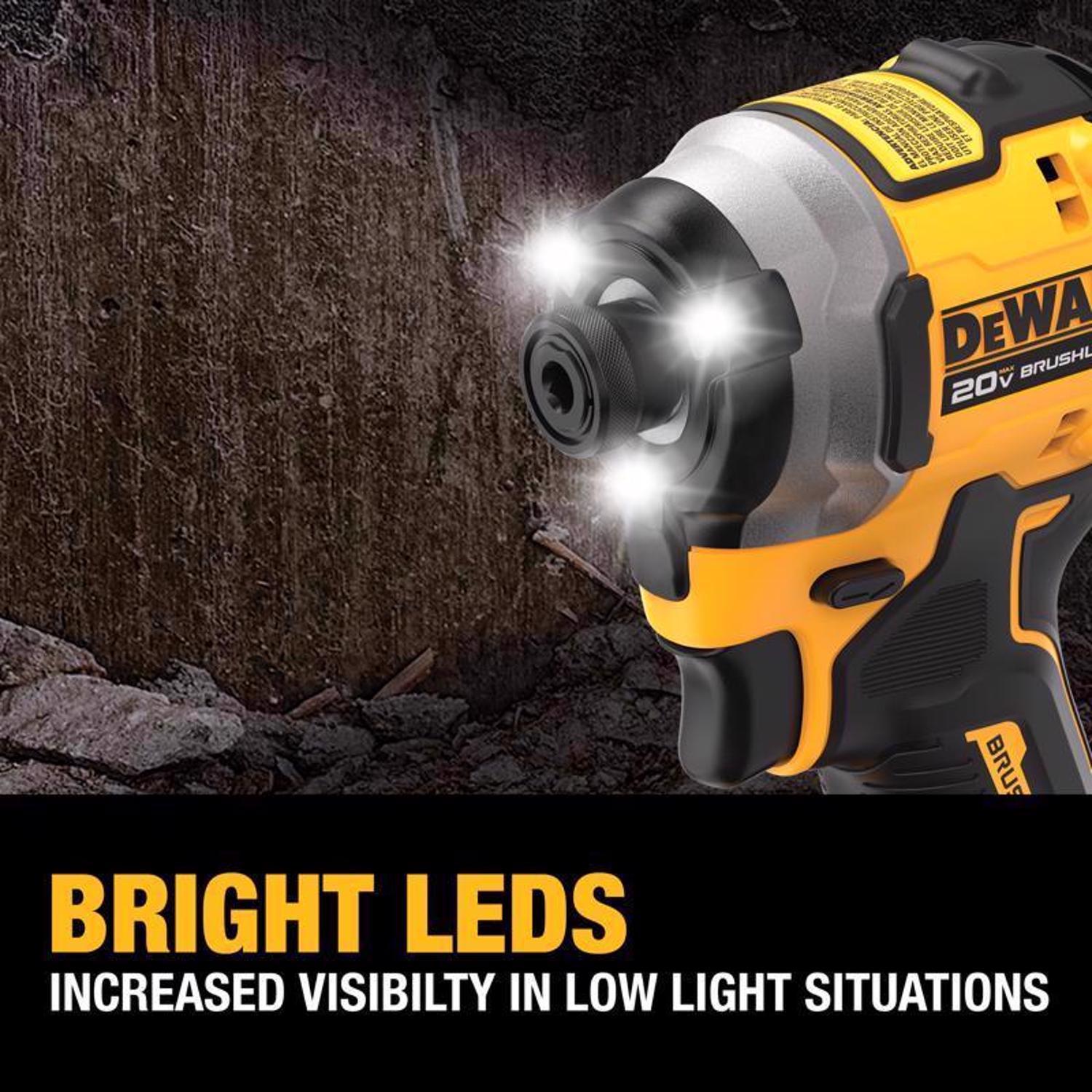 DeWalt 20V MAX ATOMIC 1/4 in. Cordless Brushless 3-Speed Impact Driver Kit (Battery & Charger)