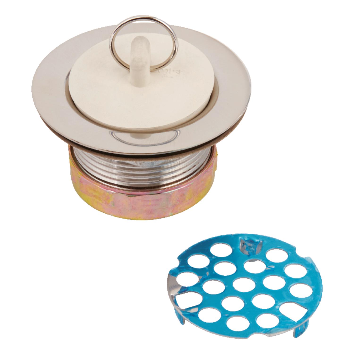 Ace 2-1/2 in. D Polished Chrome Silver Stainless Steel Sink Strainer