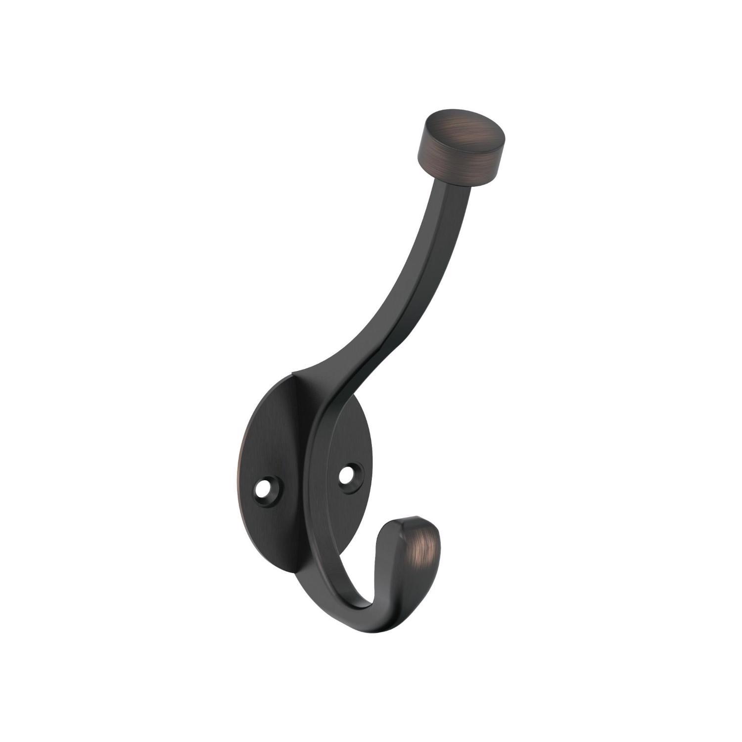 Amerock 5-1/2 in. L Bronze Zinc Medium Pilltop Coat and Hat Hook 1 pk