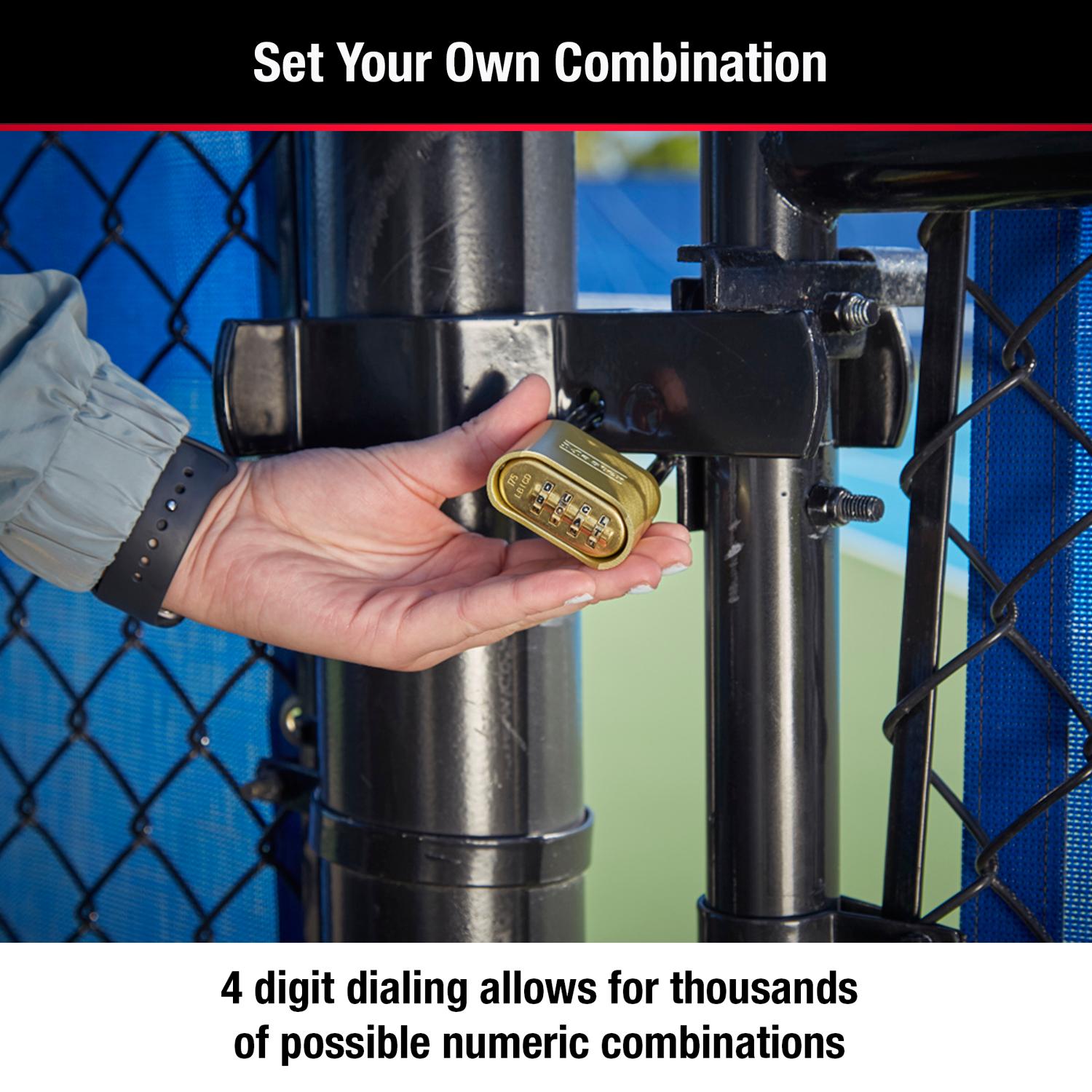 Master Lock 4-1/8 in. H X 2 in. W Steel Resettable Combination Combination Padlock