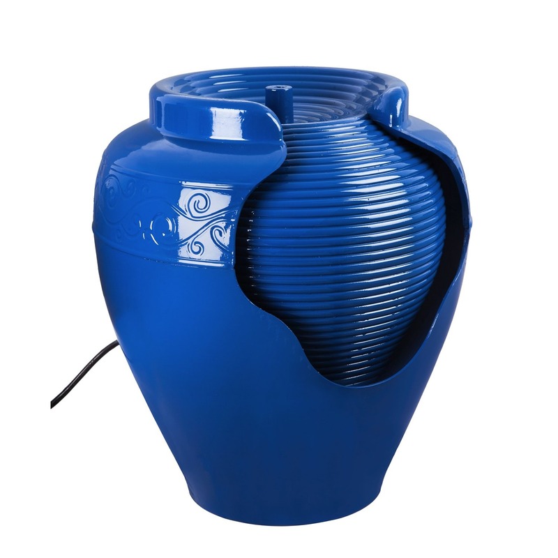 Evergreen Blue Cascading Waters Fountain, 16 x 16 x 17.8 in.