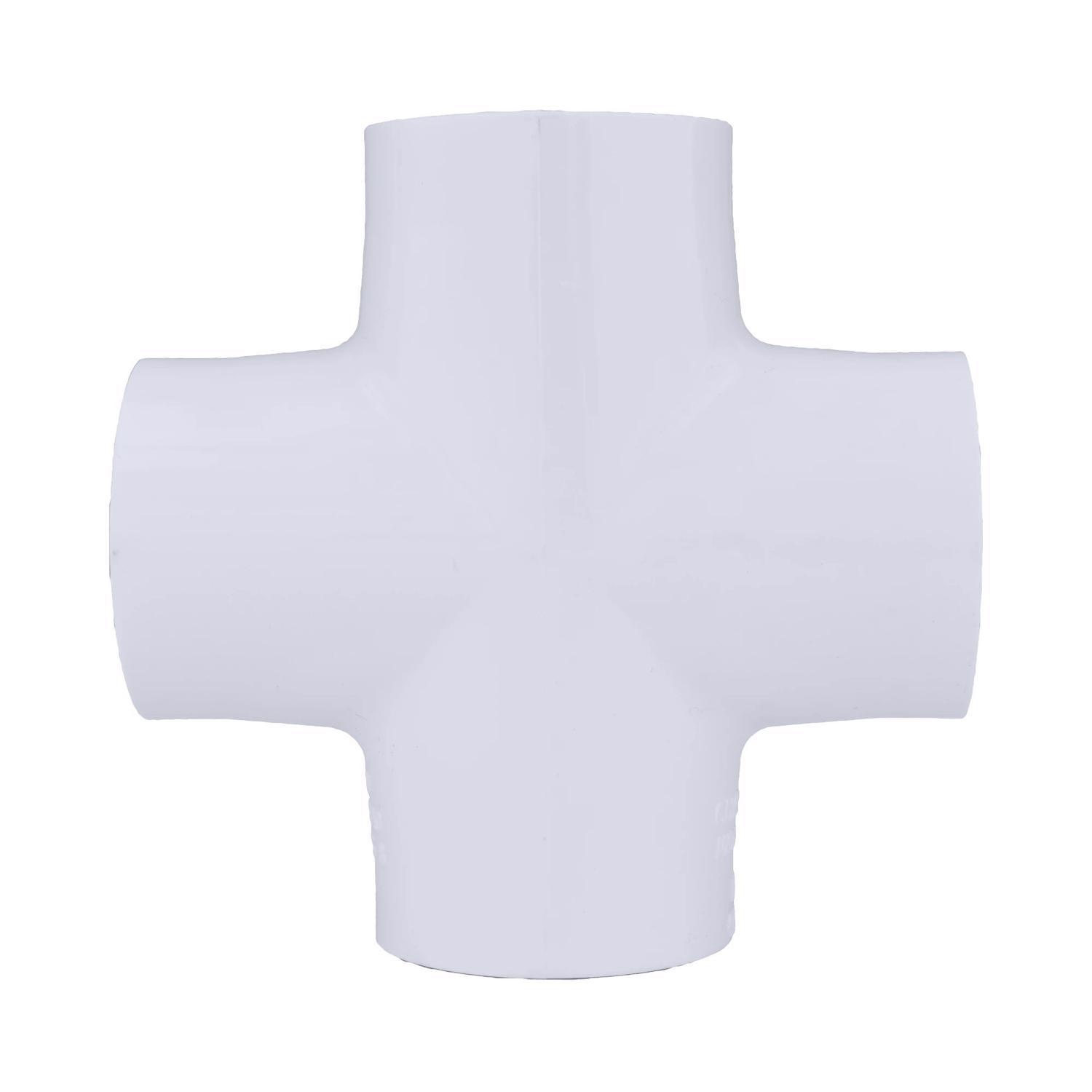 Charlotte Pipe Schedule 40 1/2 in. Slip X 1/2 in. D Slip PVC Cross 1 pk