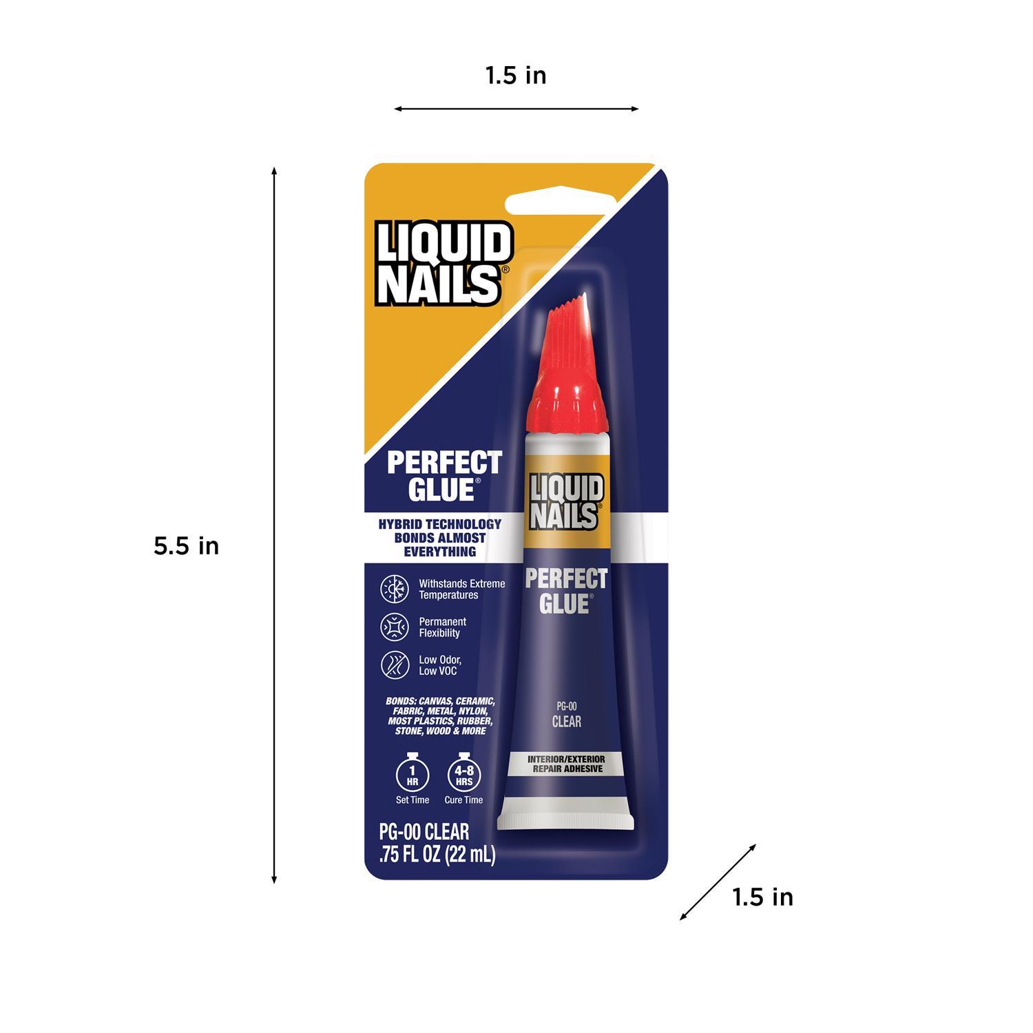 Liquid Nails Fuze-It High Strength Hybrid Adhesive Clear Perfect Glue 0.75 oz