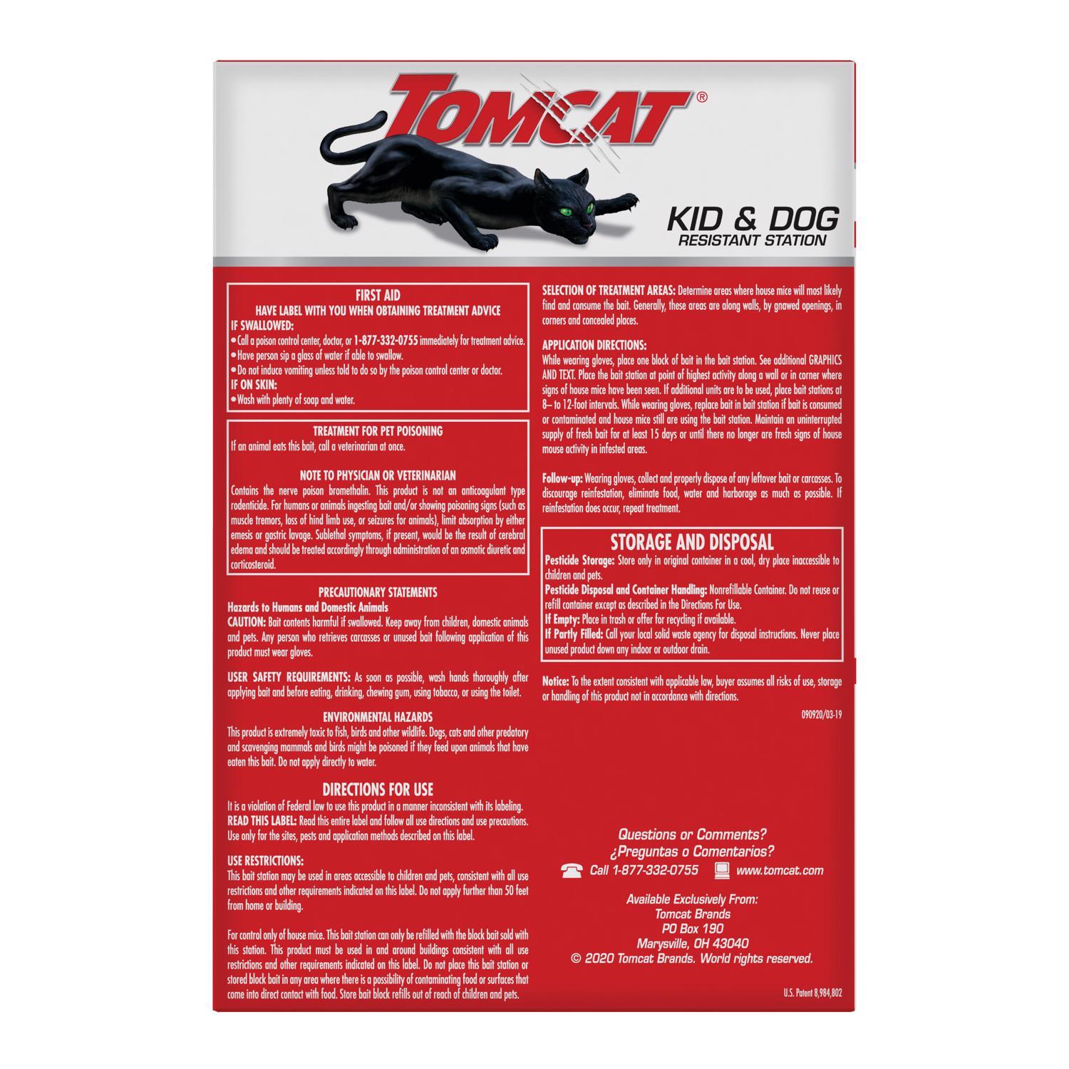 Tomcat Bait Station and Bait Blocks For Mice 4 oz 1 pk