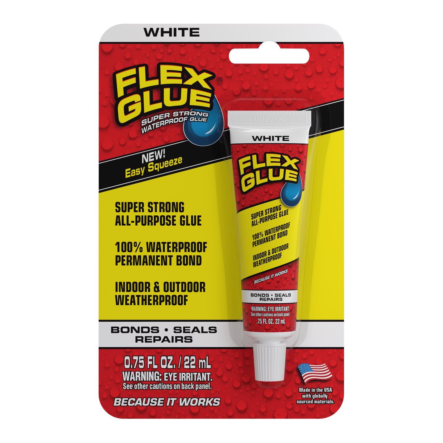 Flex Seal Family of Products Flex Glue Mini Super Strength Rubber White Adhesive 0.75 fl. oz.
