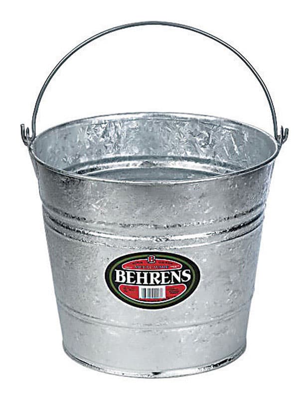 Behrens Hot Dipped 14 qt Galvanized Pail Gray