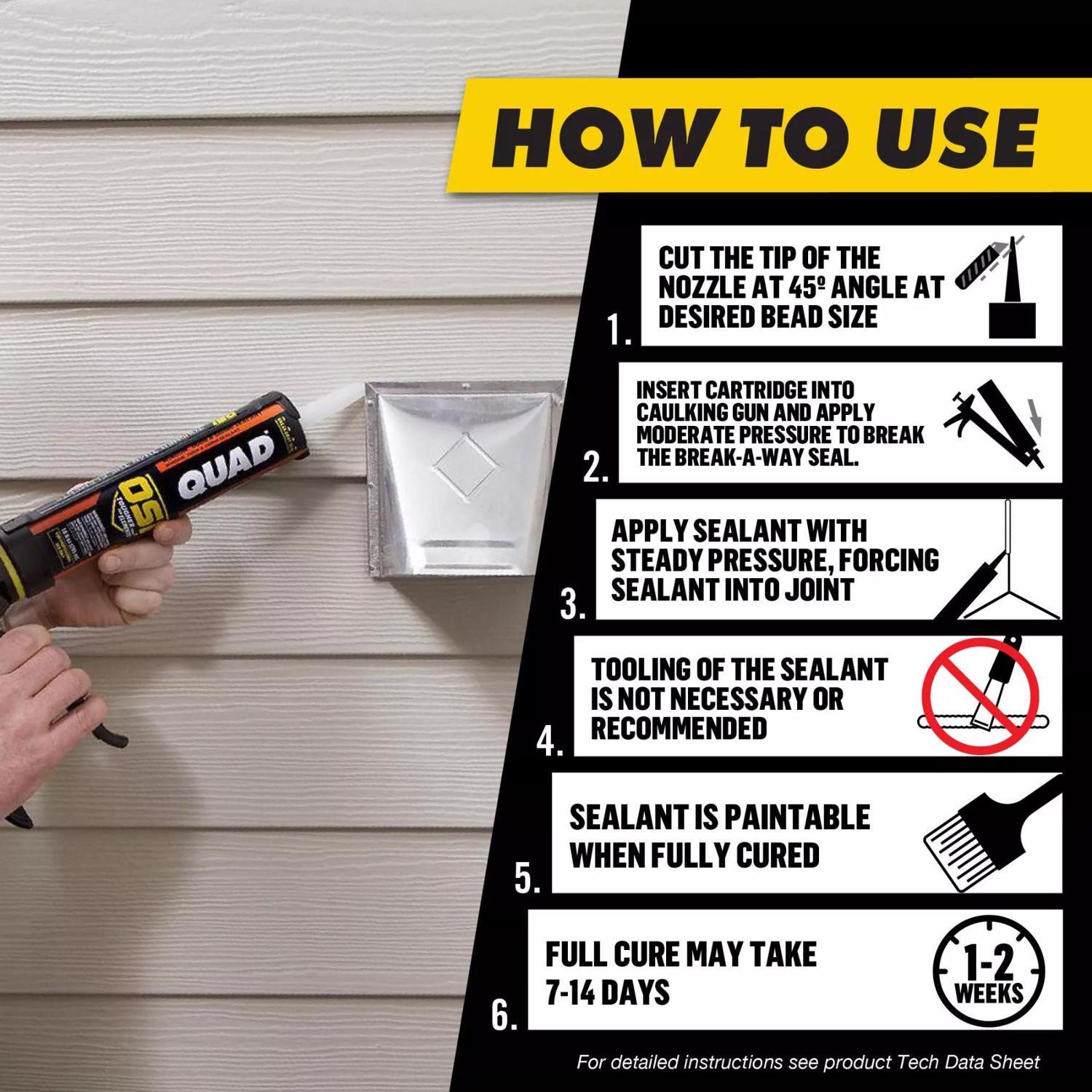 OSI Quad Bronze Elastomeric Polymers Door/Siding/ Window Sealant 10 oz