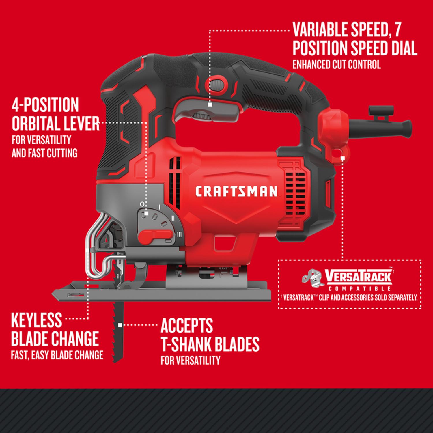 CRAFTSMAN 6 amps Corded Jig Saw Tool Only