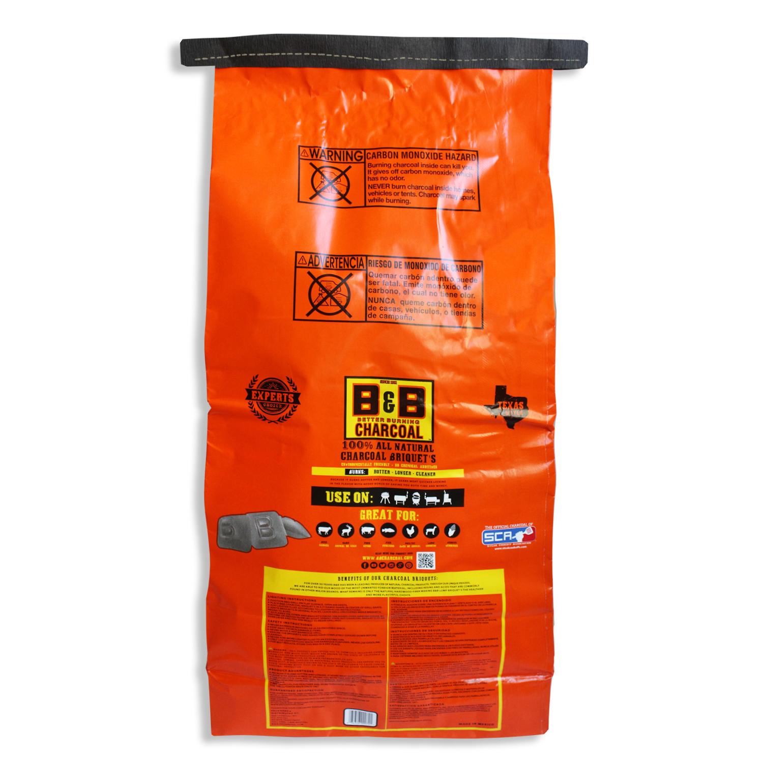 B&B Charcoal All Natural Oak Charcoal Briquettes 17.6 lb