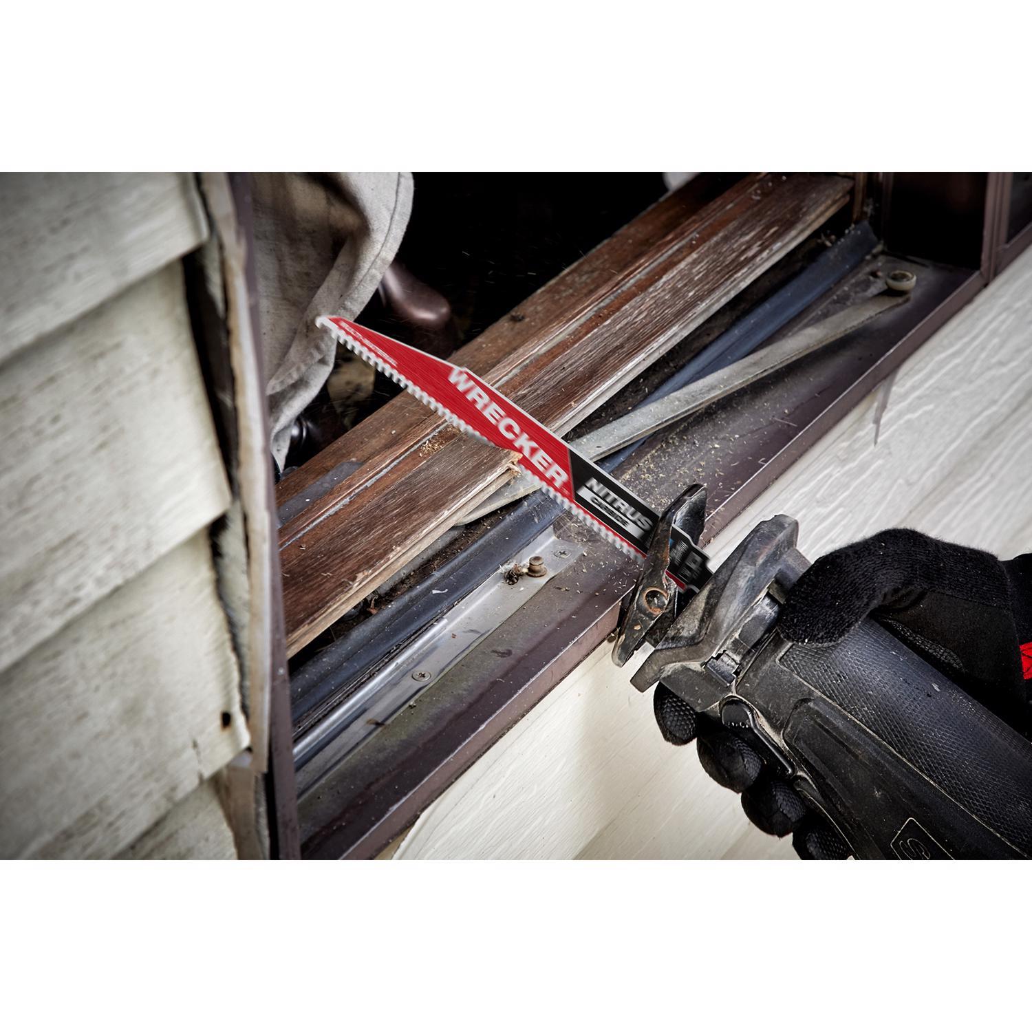 Milwaukee Wrecker 6 in. Nitrus Carbide Reciprocating Saw Blade 6 TPI 1 pk