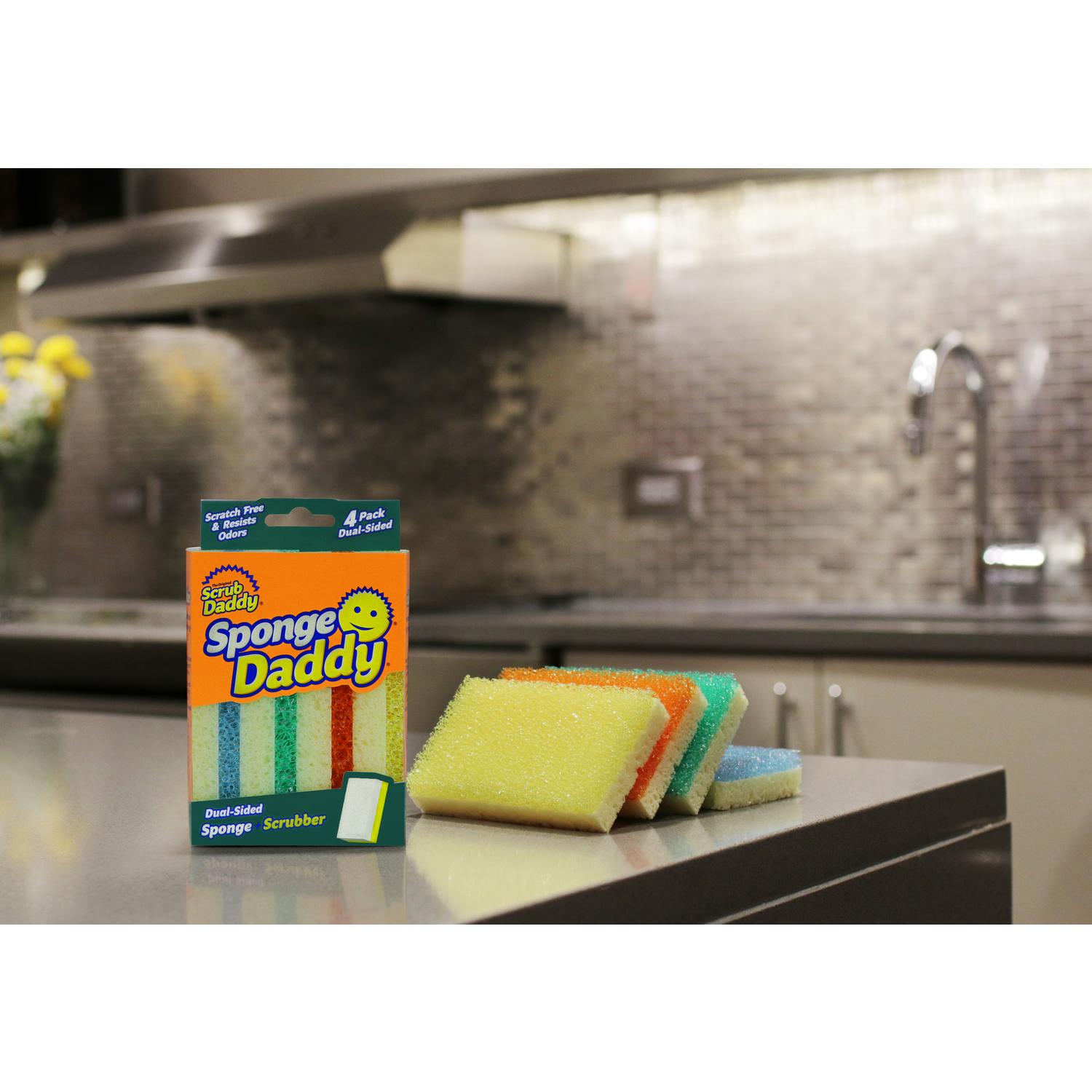Scrub Daddy Sponge Daddy Heavy Duty Sponge For Multi-Purpose 5.6 in. L 4 pk