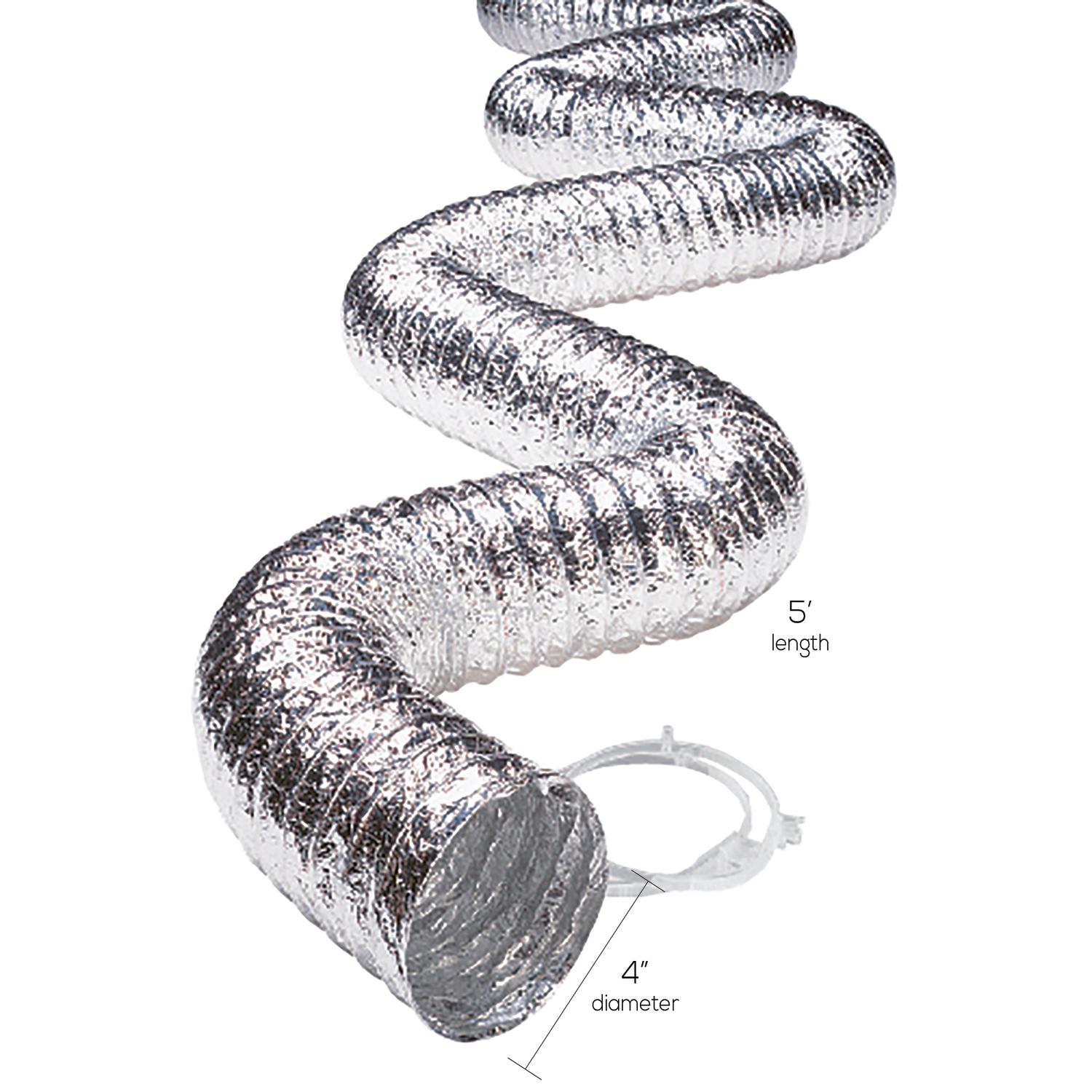 Ace 60 in. L X 4 in. D Silver Aluminum Dryer Vent Duct