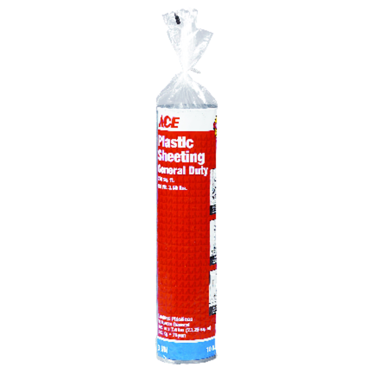 Ace Plastic Sheeting 3 Mil x 10in. W x 25in. L Polyethylene Black