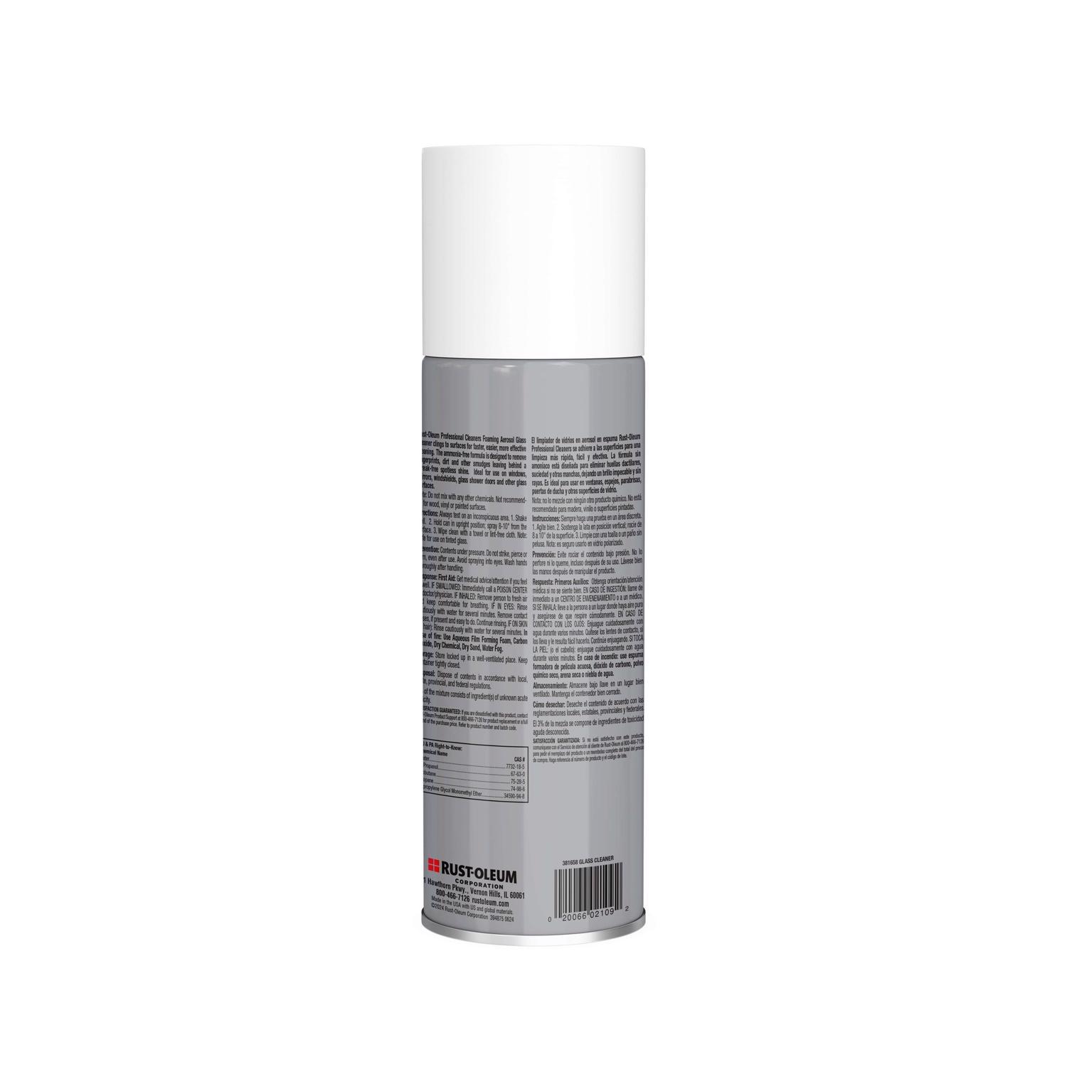 Rust-Oleum Professional Cleaners No Scent Glass Cleaner 20 oz Foam
