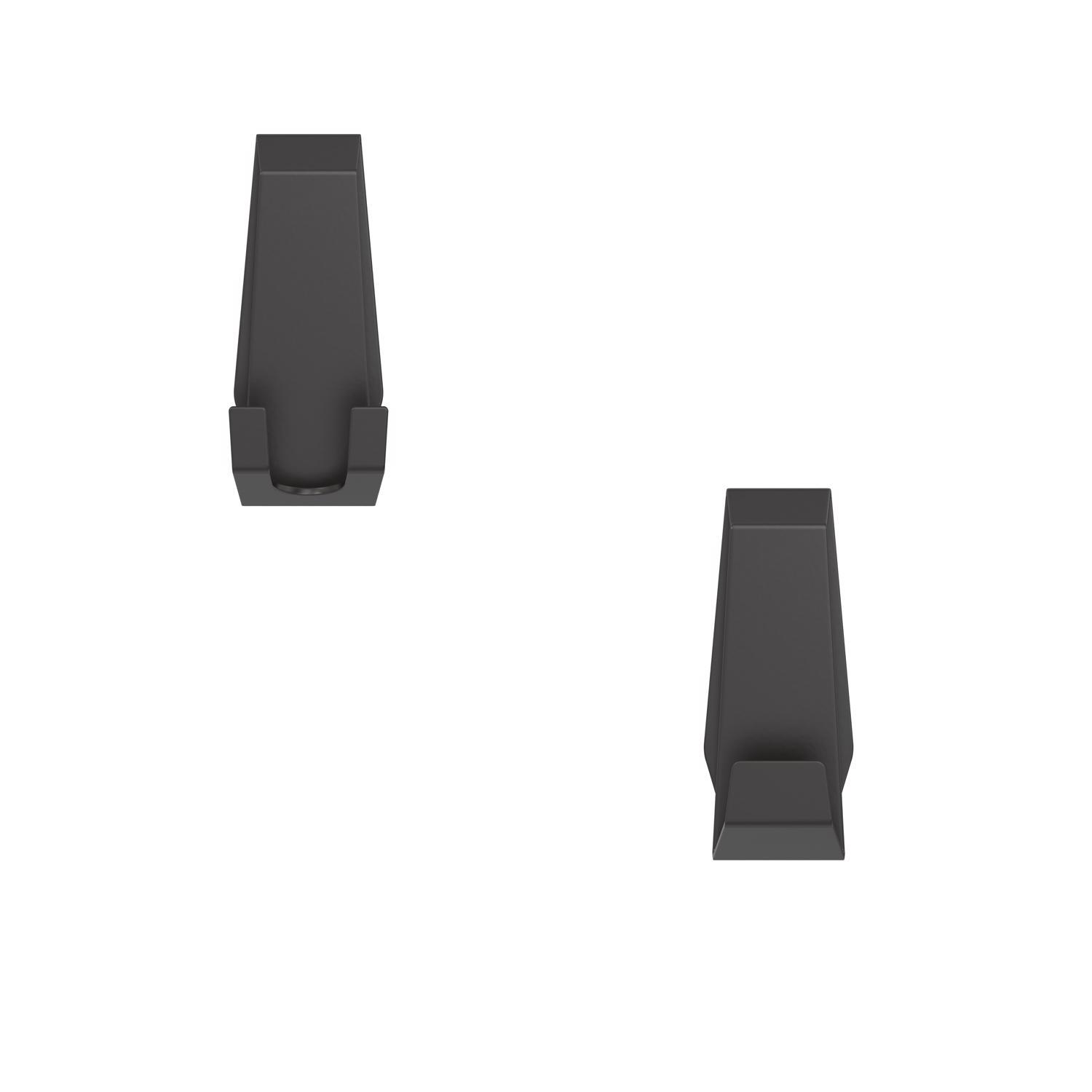 Better Living Facet 3.38 in. H X 1.25 in. W X 1.5 in. L Matte Black Bath Hook