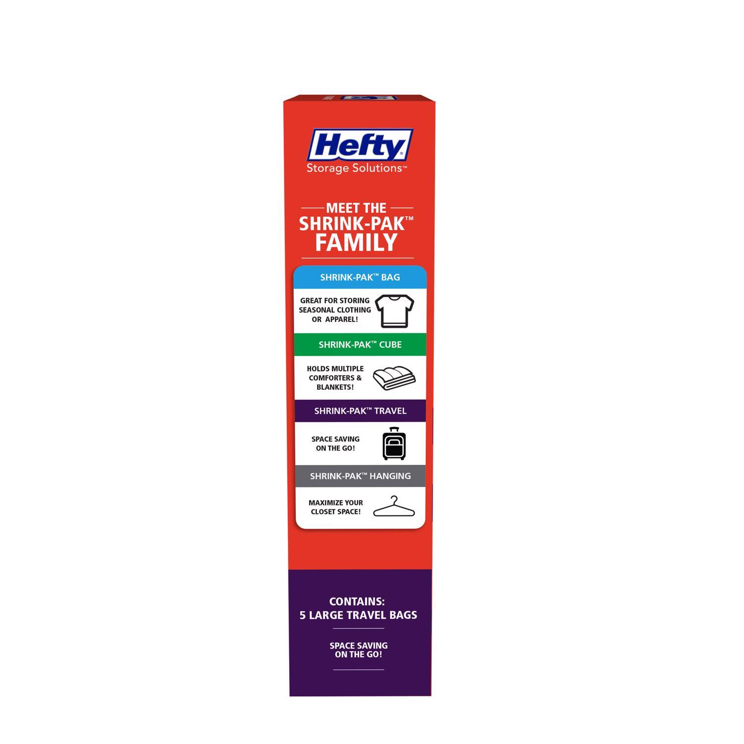Hefty Shrink-Pak Clear Vacuum Cube Storage Bags