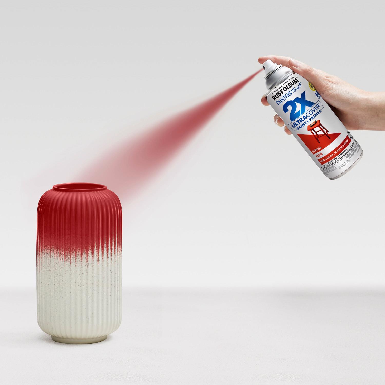 Rust-Oleum Painter's Touch 2X Ultra Cover Satin Paprika Paint+Primer Spray Paint 12 oz