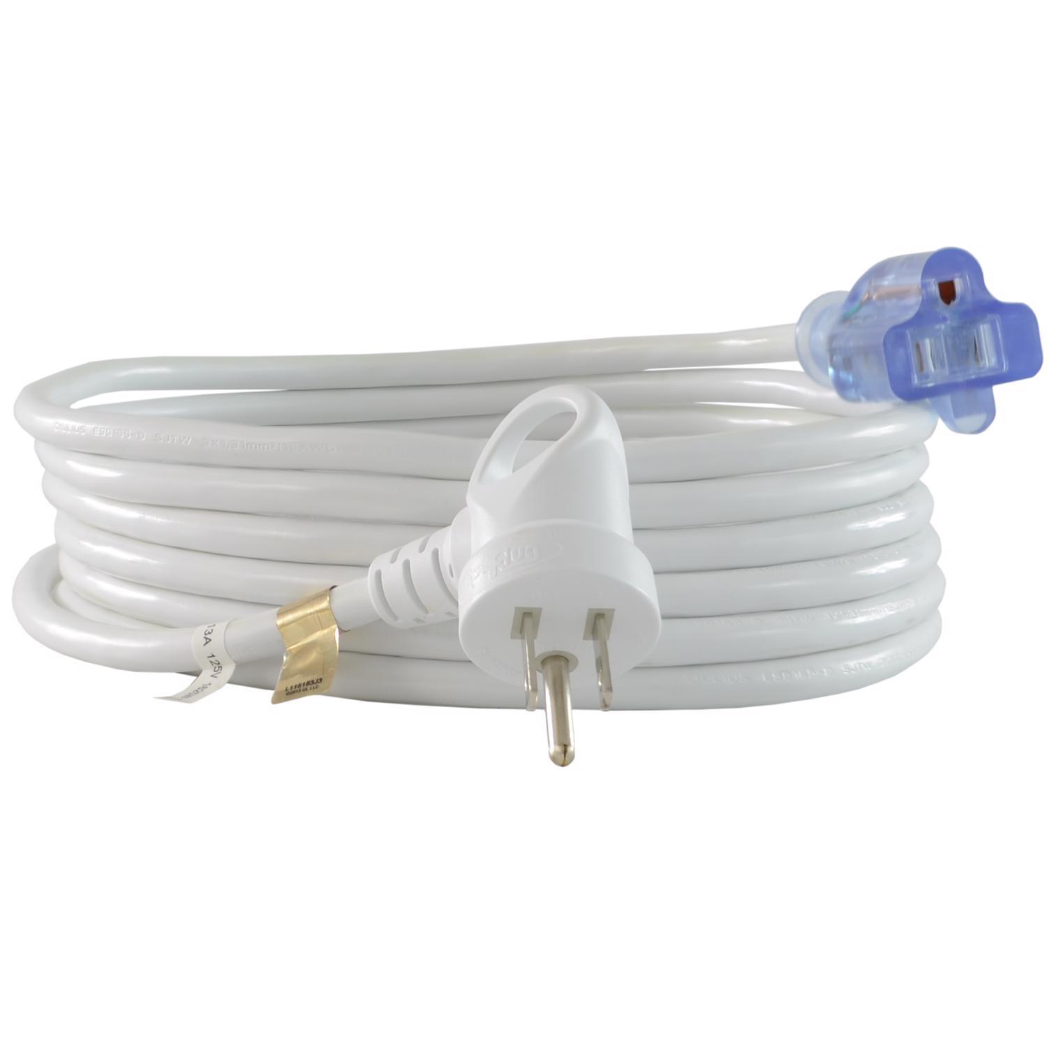 Conntek Indoor 15in. L White Extension Cord 16/3 SJTW