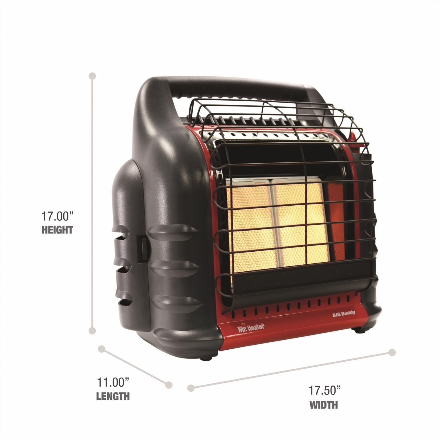 Mr. Heater Big Buddy 18000 Btu/h 450 sq. ft. Radiant Propane Portable Heater