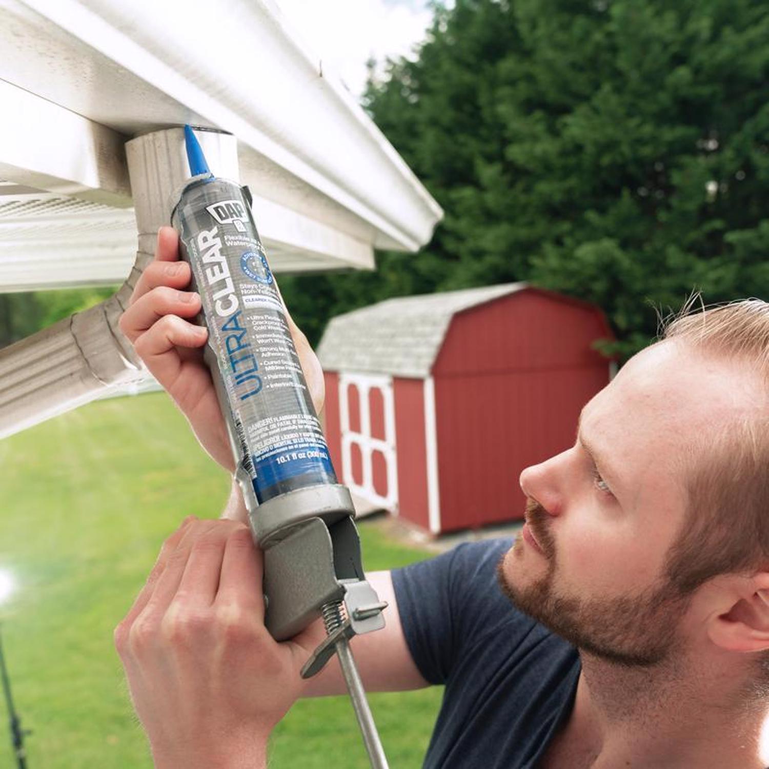 DAP Ultra Clear Clear Synthetic Rubber All Purpose Waterproof Sealant 10.1 oz