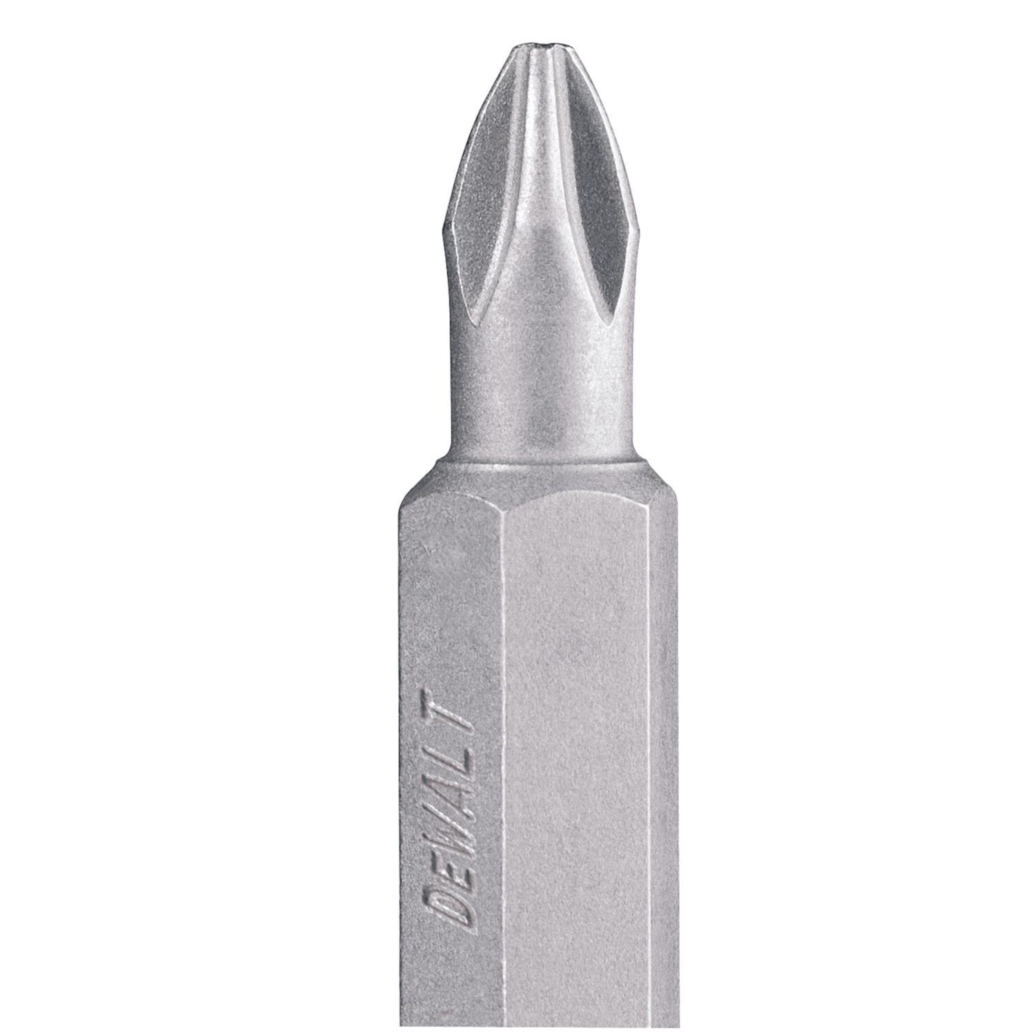 DEWALT Phillips/Square #2 Screwdriver Bit Heat-Treated Steel 3 pc