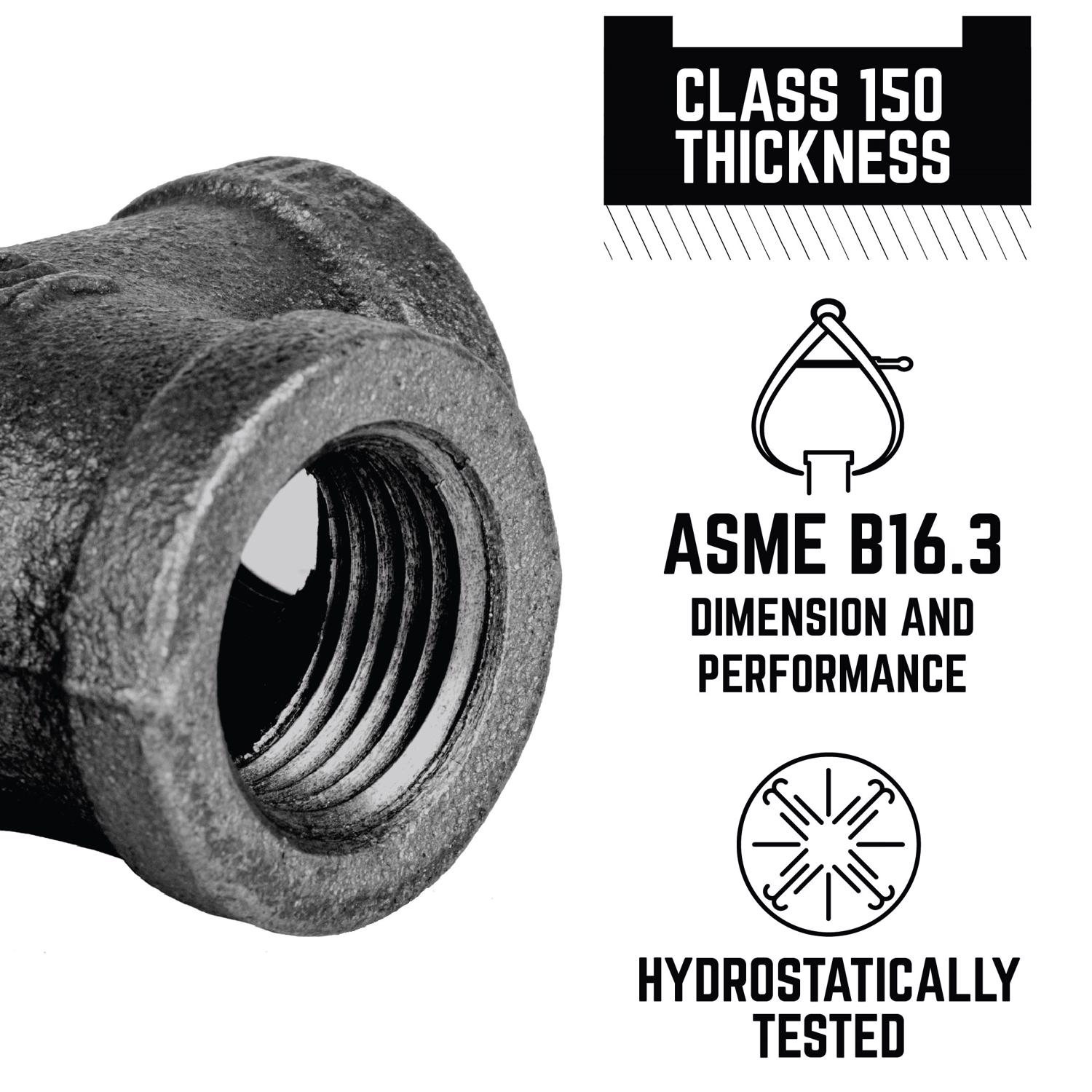 STZ Industries 3/4 in. MIP each Black Malleable Iron Plug