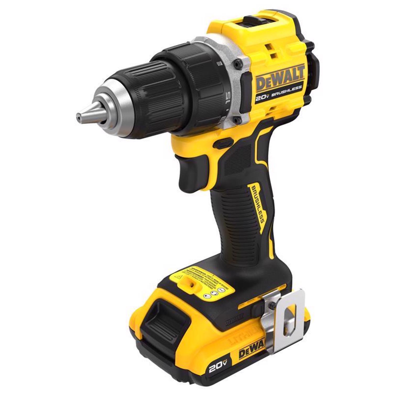 DEWALT 20V MAX Atomic 1/2 in. Brushless Cordless Drill/Driver Kit (Battery & Charger)