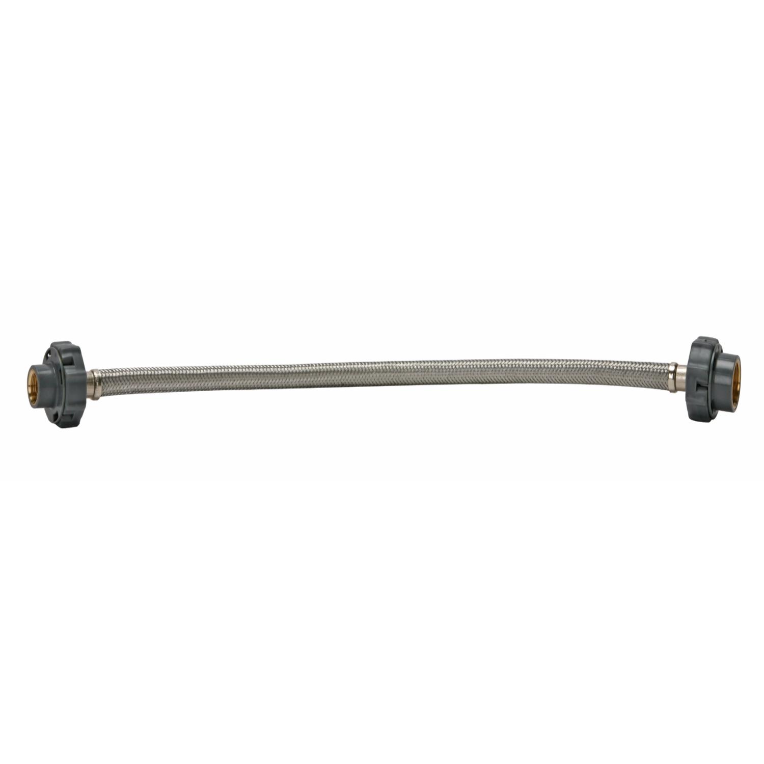 Fluidmaster Click Seal 3/8 in. Compression X 1/2 in. D FIP 12 in. Stainless Steel Supply Line