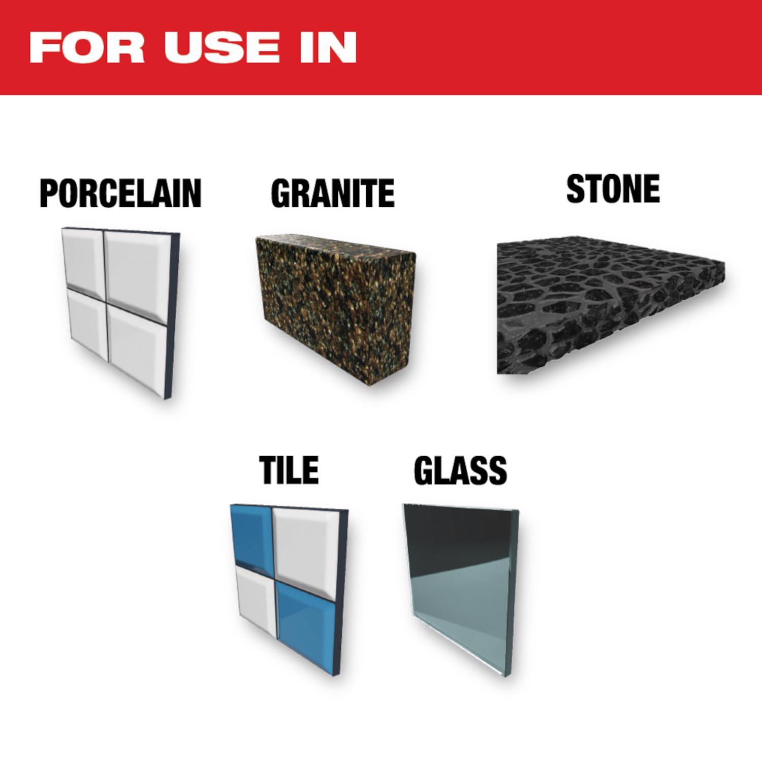 Milwaukee Diamond Max 3/16 in. Diamond Grit Glass, Porcelain, Tile, and Stone Hole Saw 1 pc
