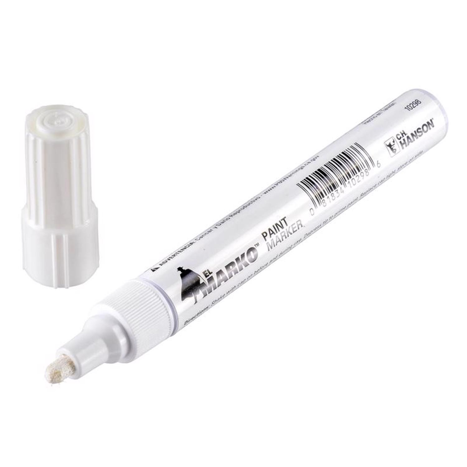 C.H. Hanson El Marko White Valve Tip Paint Marker 1 pc