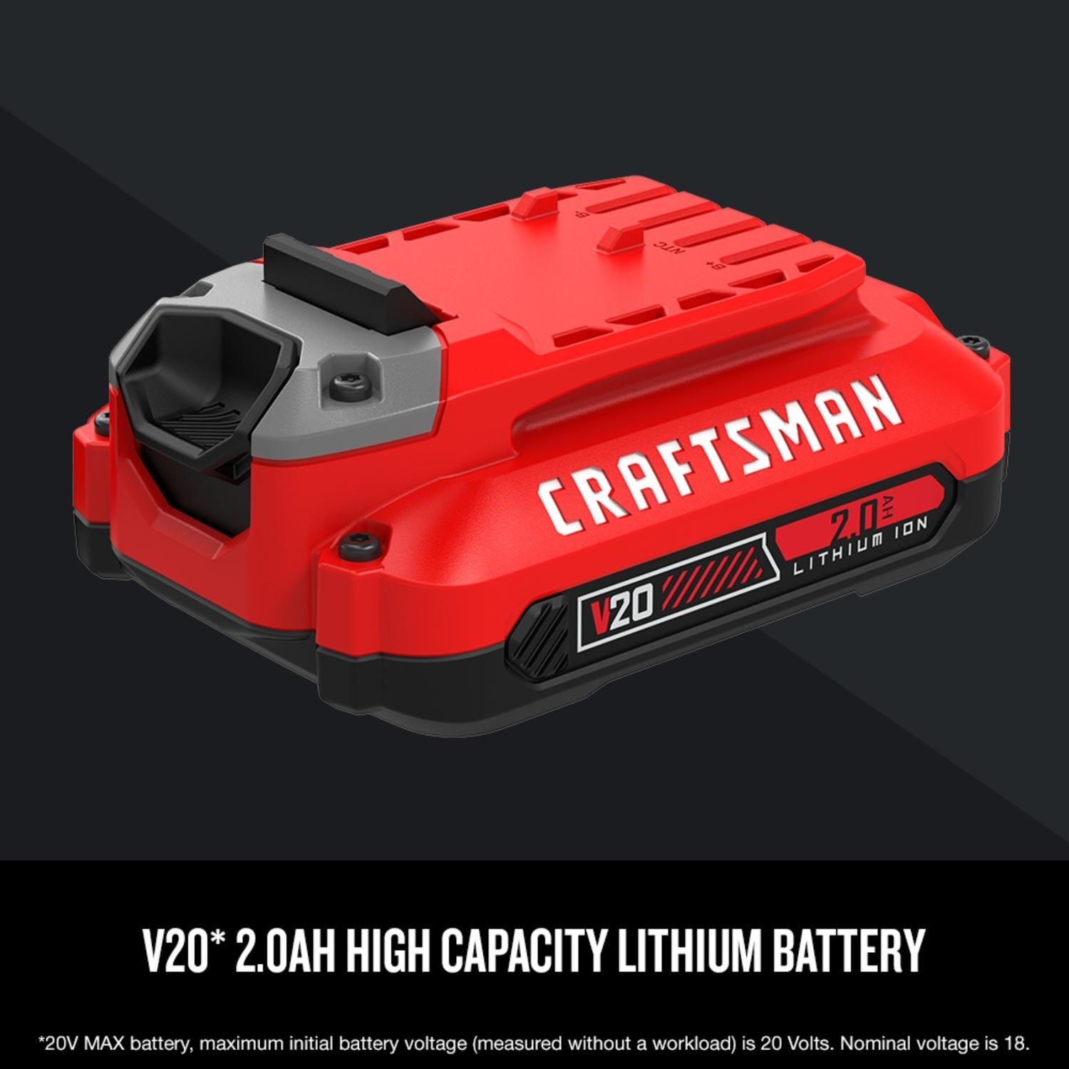 CRAFTSMAN V20 CMCB202-2 2 Ah Lithium-Ion Battery 2 pc