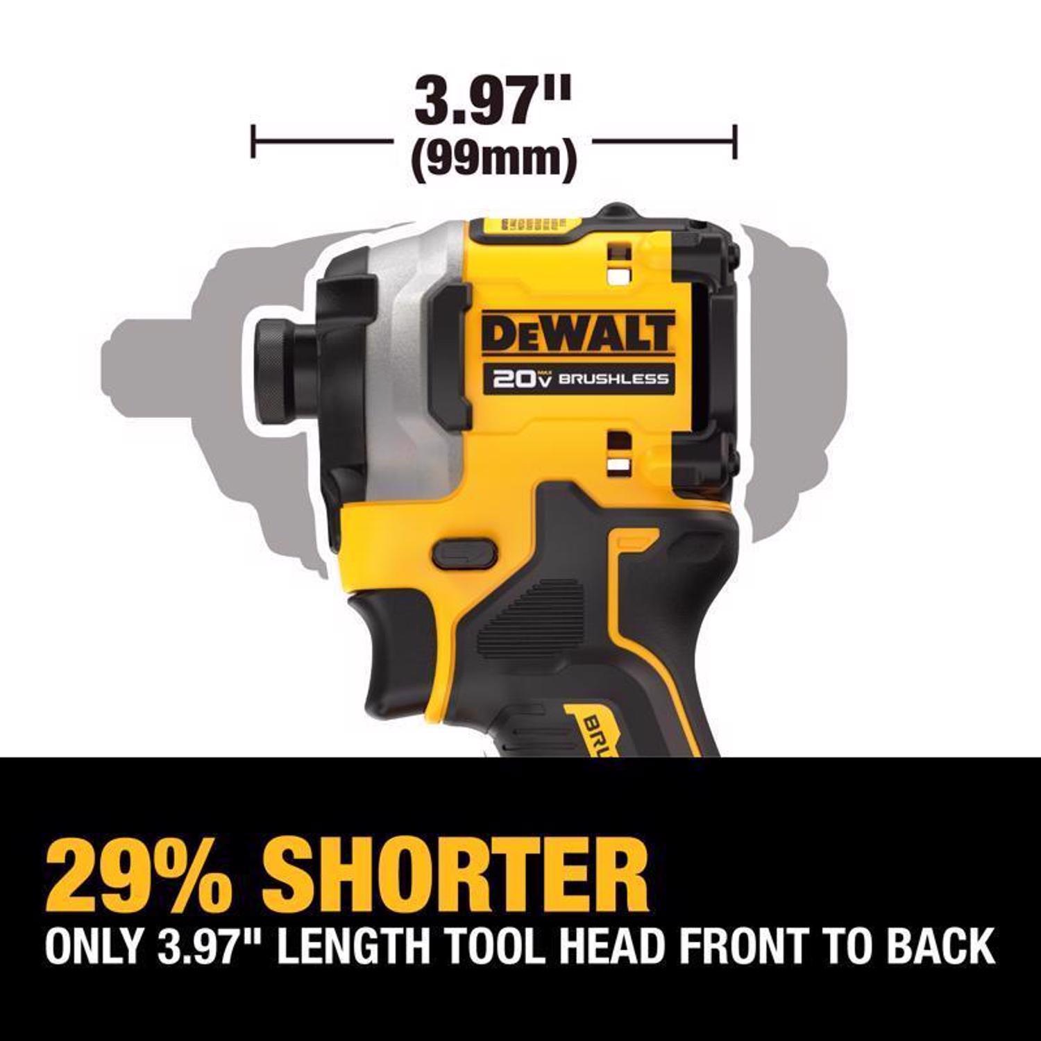 DeWalt 20V MAX ATOMIC 1/4 in. Cordless Brushless 3-Speed Impact Driver Kit (Battery & Charger)