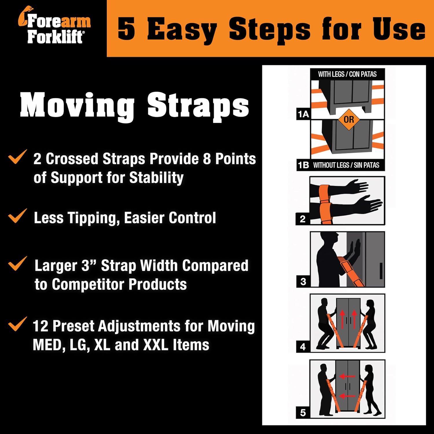 Forearm Forklift Arm Sling Lifting Strap 800 lb