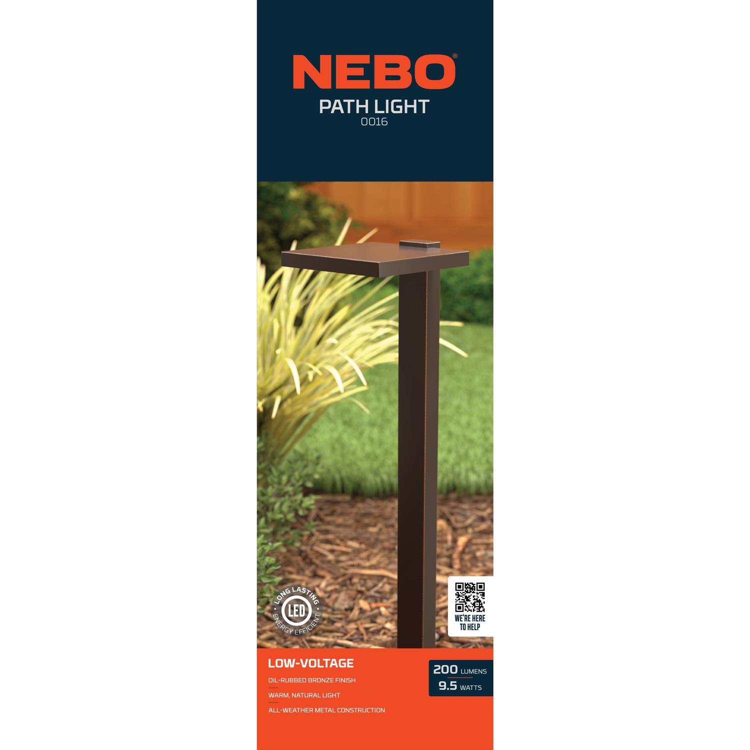 NEBO Oil Rubbed Bronze Brown Low Voltage 3 W LED Pathway Light 1 pk