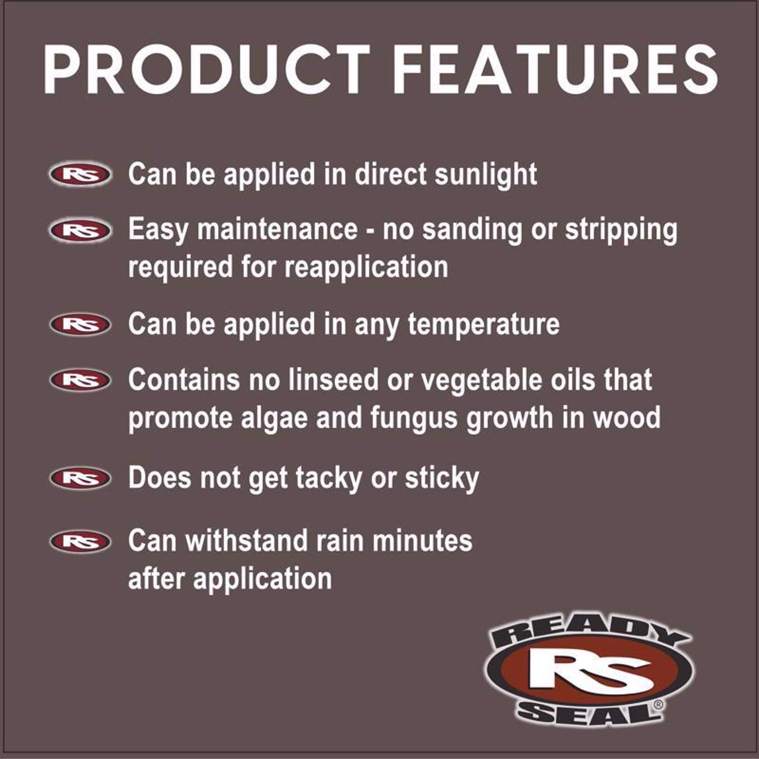 Ready Seal Goof Proof Semi-Transparent Flat Dark Walnut Oil-Based Penetrating Wood Stain/Sealer 1 ga